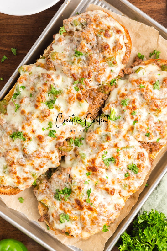 Garlic Bread Cheesesteak Sloppy Joes - Exclusive