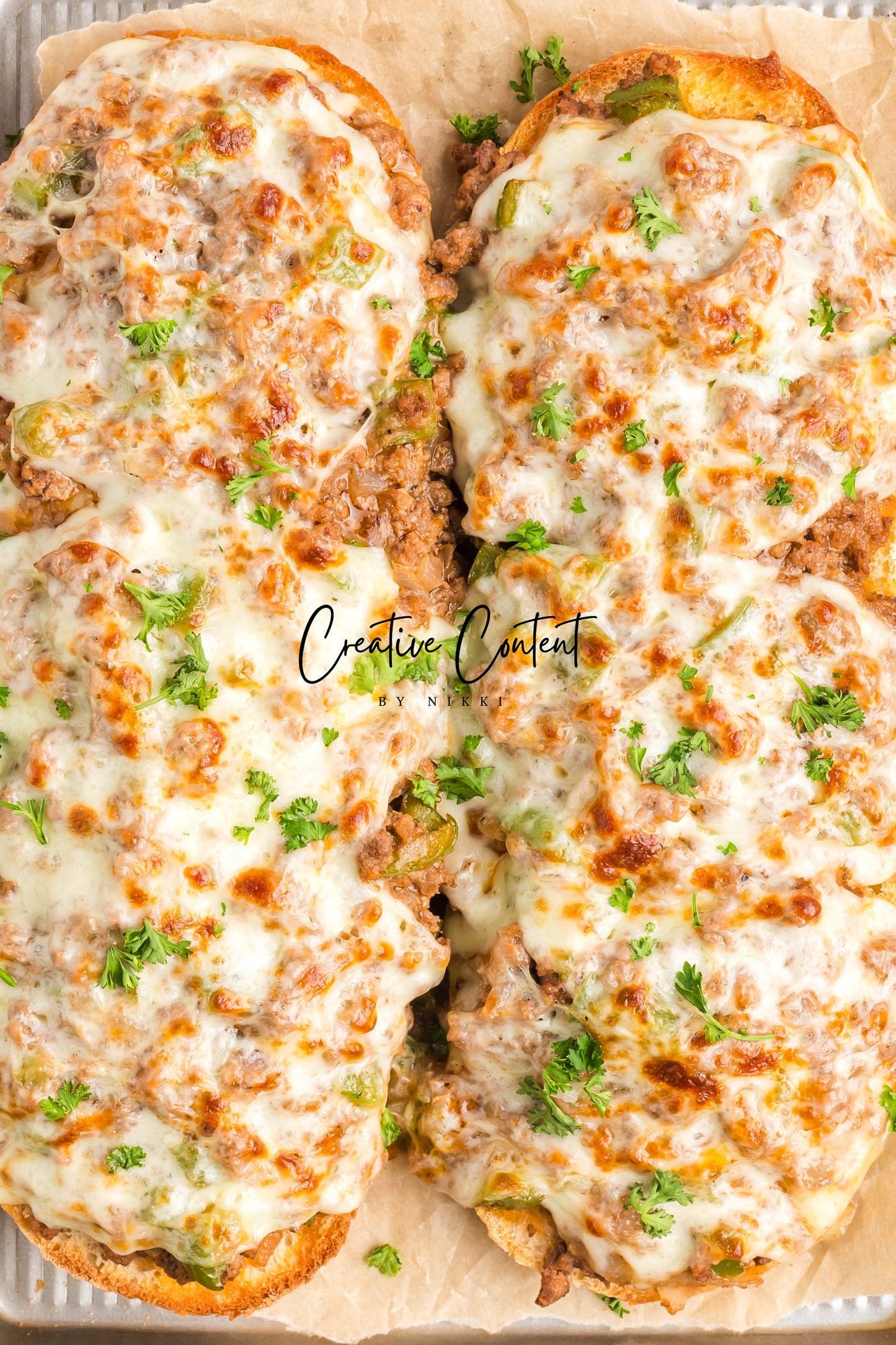 Garlic Bread Cheesesteak Sloppy Joes - Exclusive