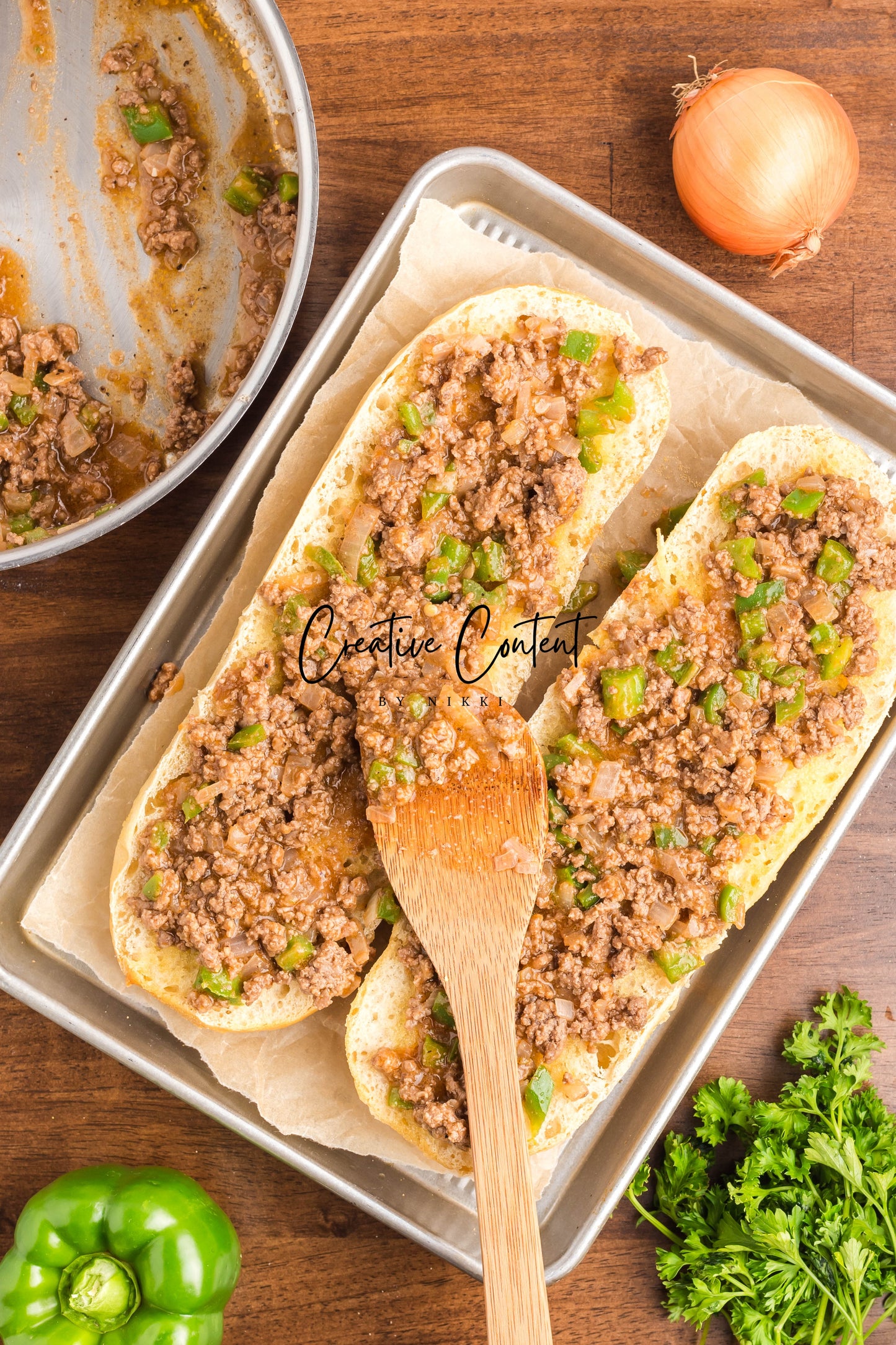 Garlic Bread Cheesesteak Sloppy Joes - Exclusive