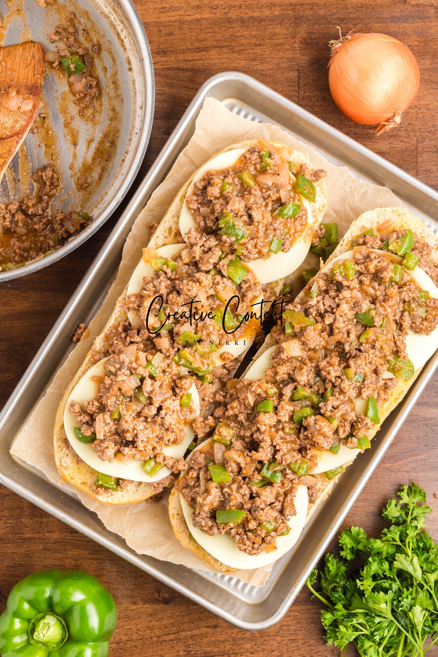 Garlic Bread Cheesesteak Sloppy Joes - Exclusive