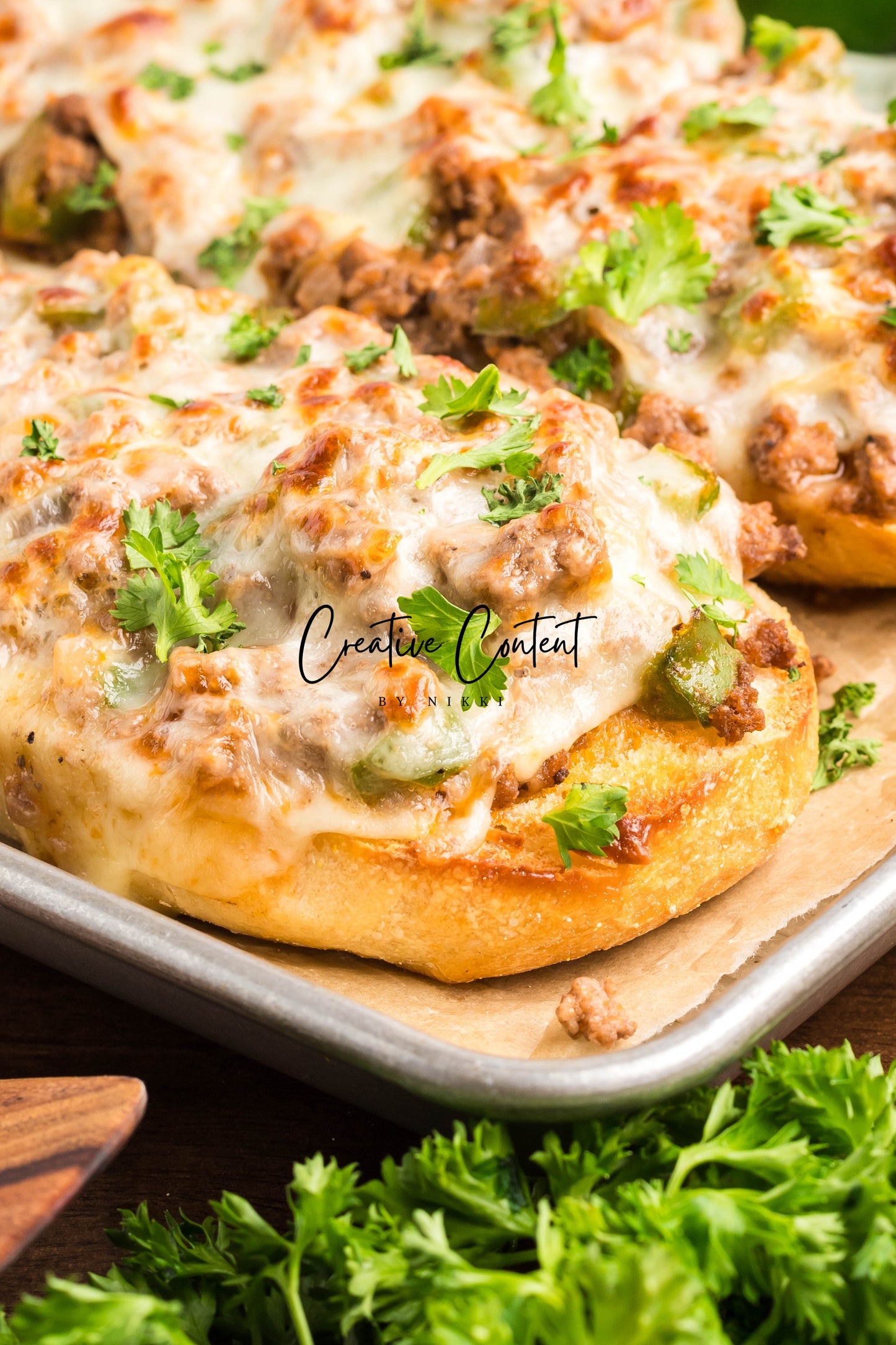 Garlic Bread Cheesesteak Sloppy Joes - Exclusive
