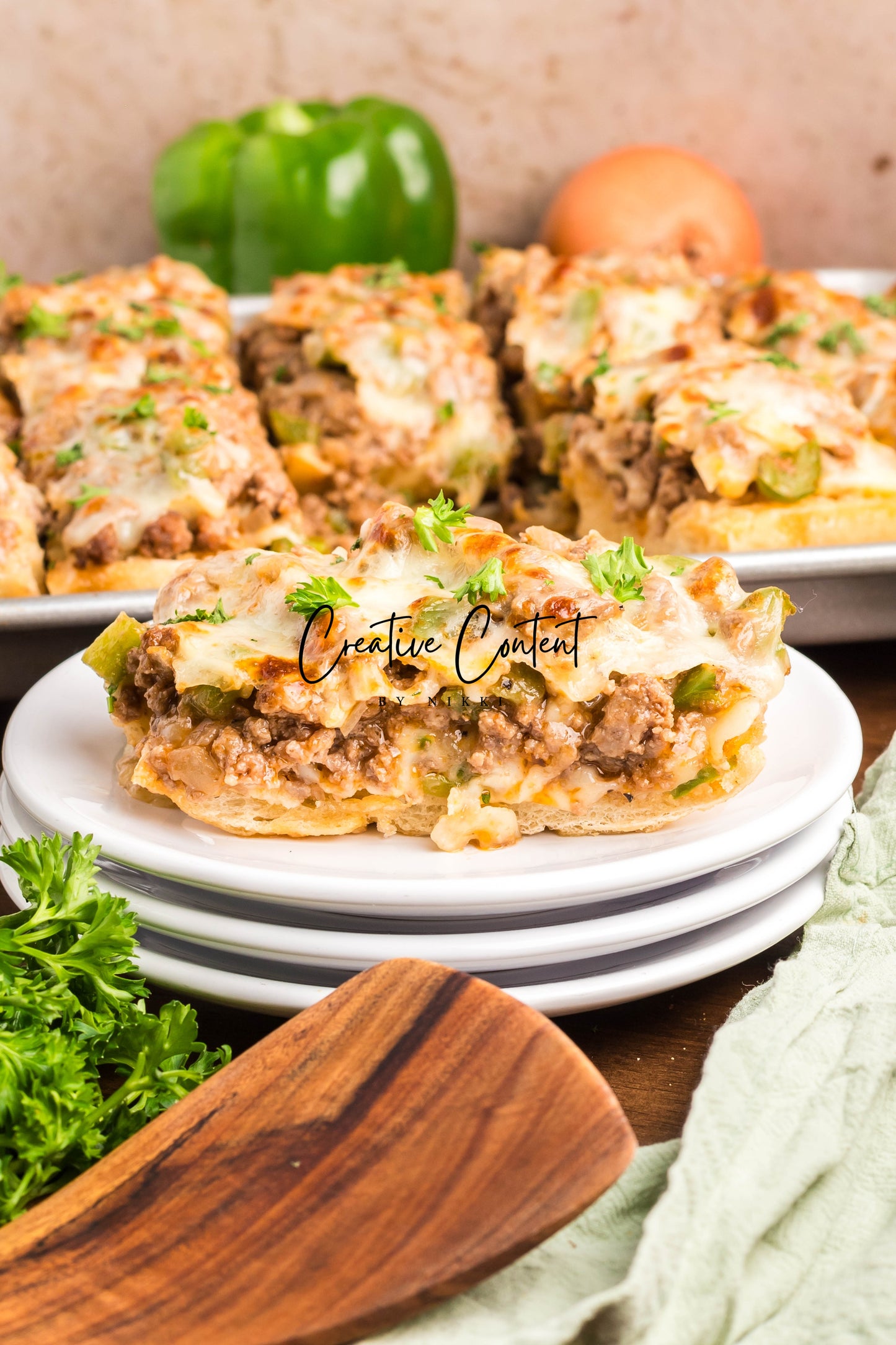 Garlic Bread Cheesesteak Sloppy Joes - Exclusive