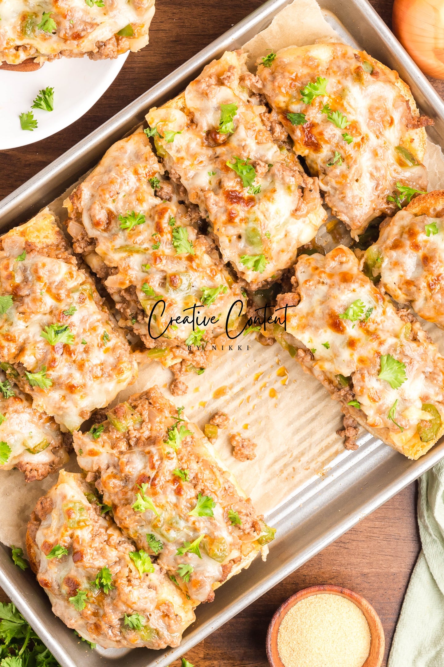 Garlic Bread Cheesesteak Sloppy Joes - Exclusive