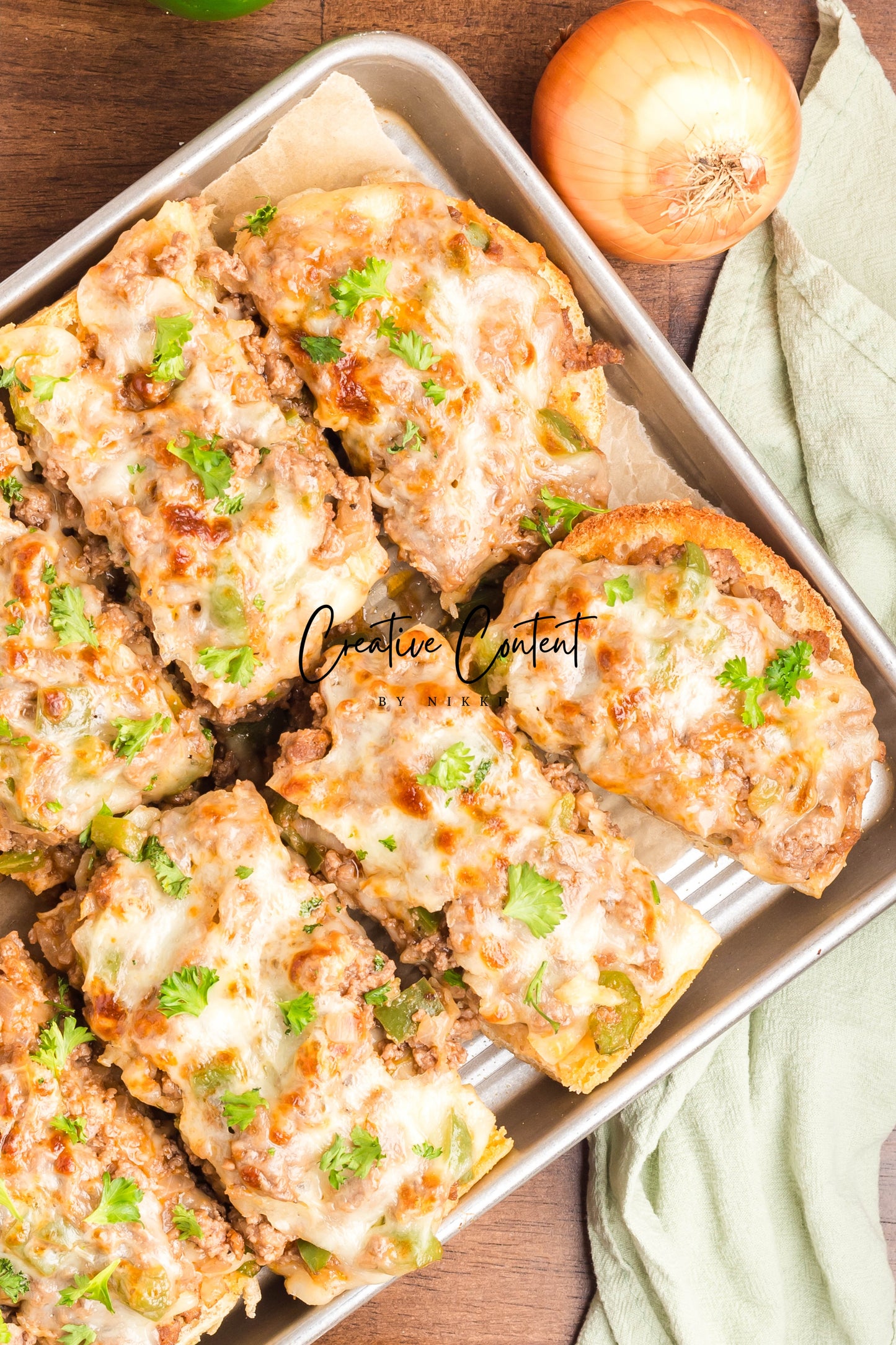 Garlic Bread Cheesesteak Sloppy Joes - Exclusive