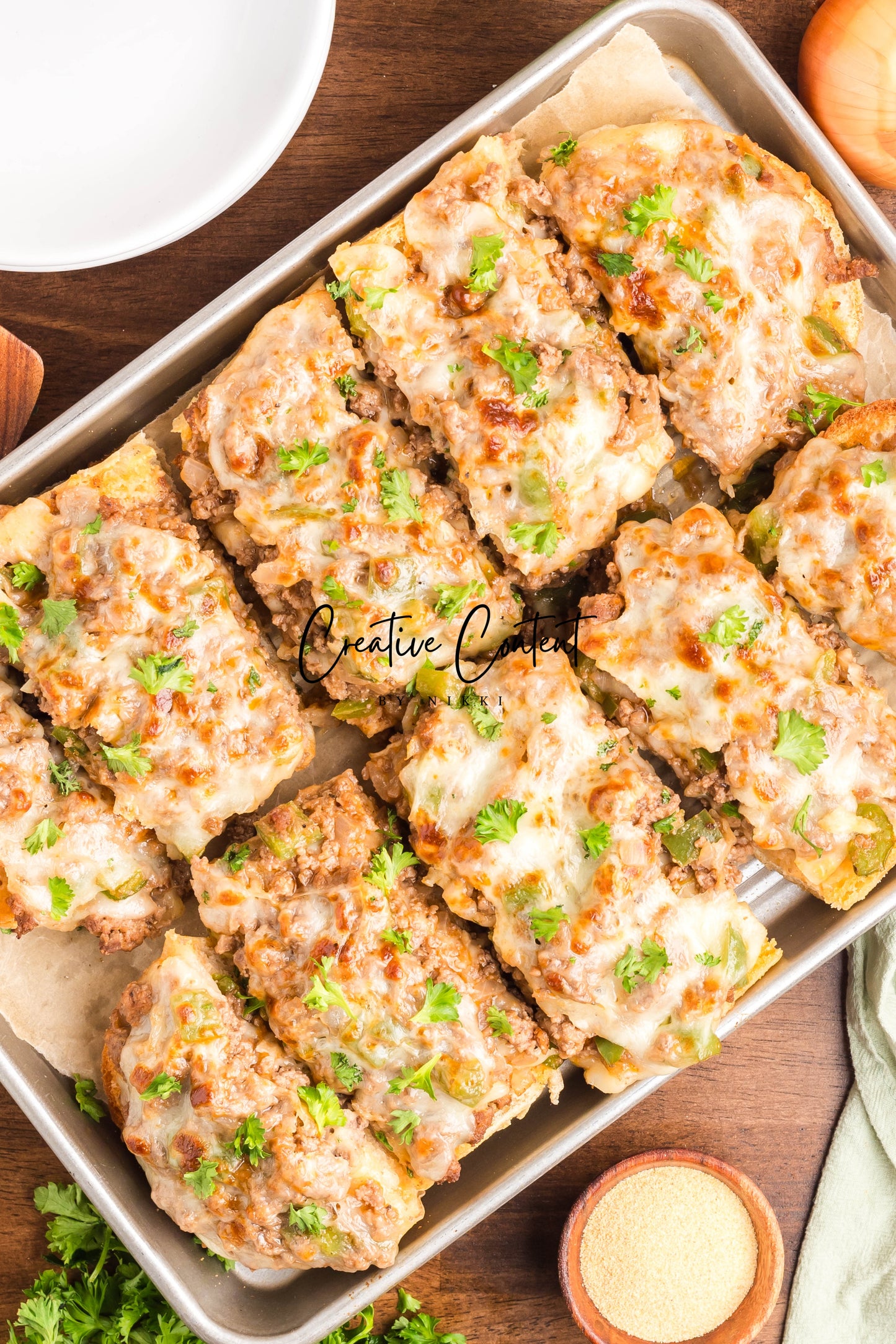 Garlic Bread Cheesesteak Sloppy Joes - Exclusive