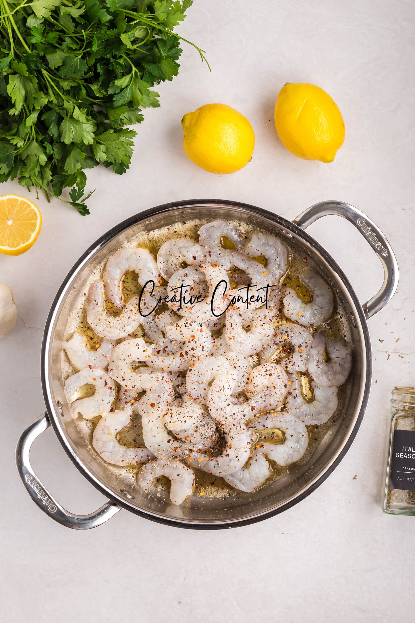 Garlic Butter Noodles With Shrimp - Set 1 of 2