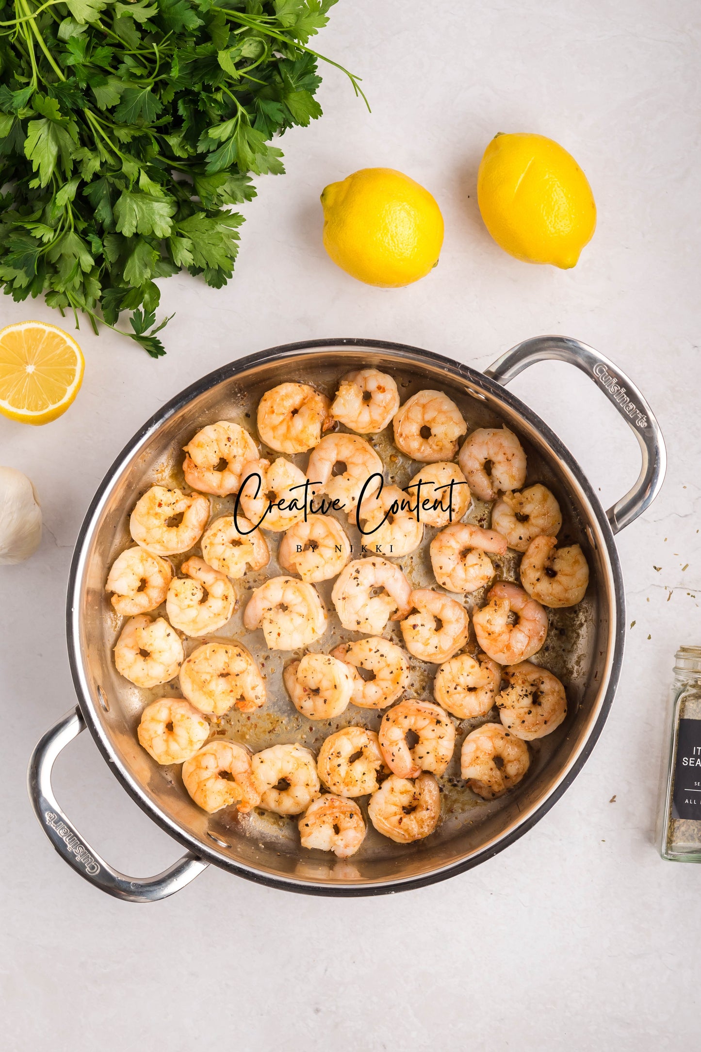 Garlic Butter Noodles With Shrimp - Set 1 of 2