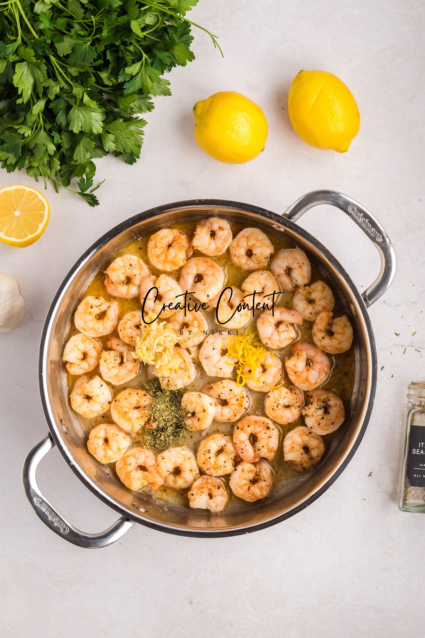 Garlic Butter Noodles With Shrimp - Set 1 of 2
