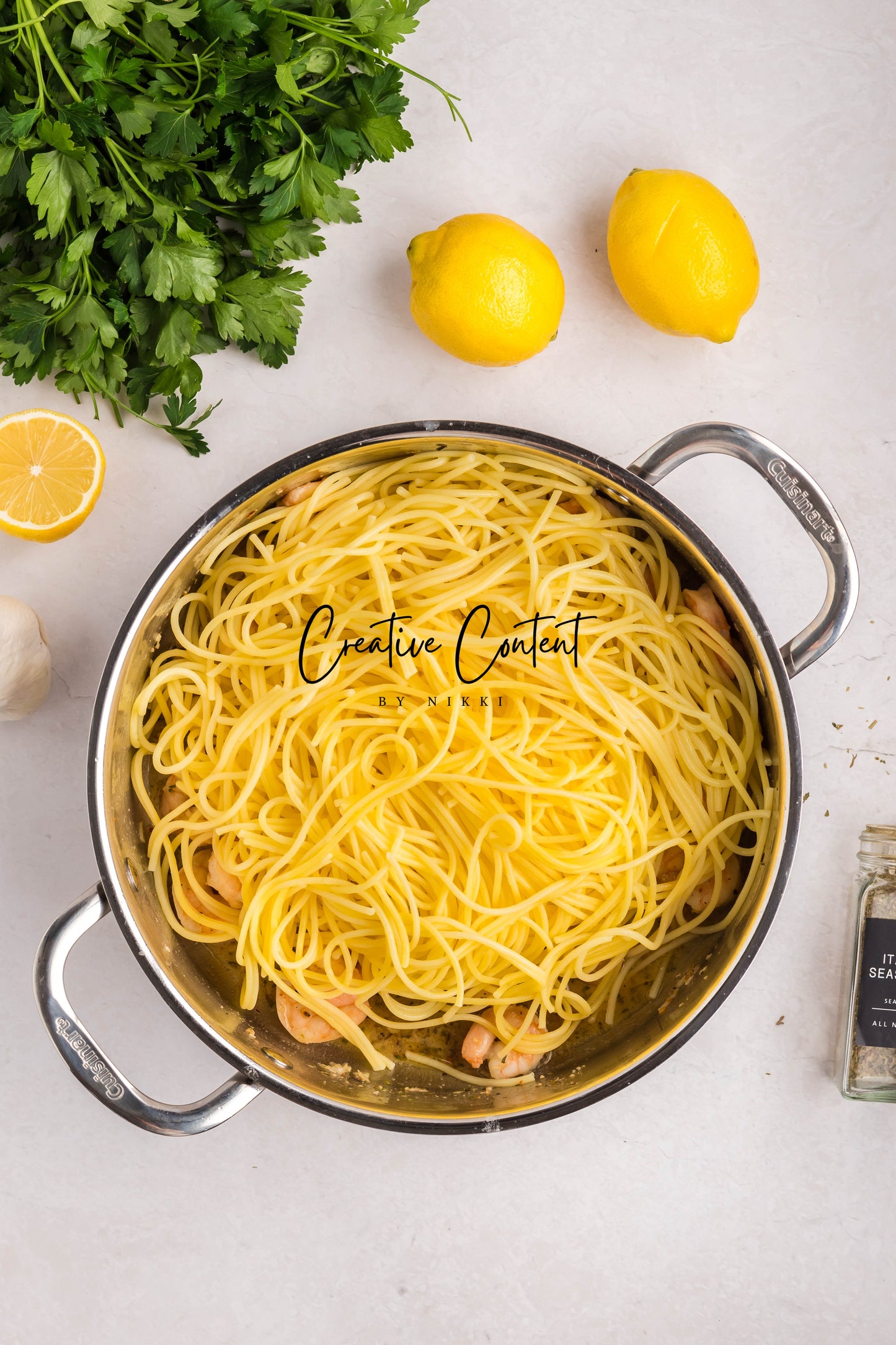 Garlic Butter Noodles With Shrimp - Set 1 of 2