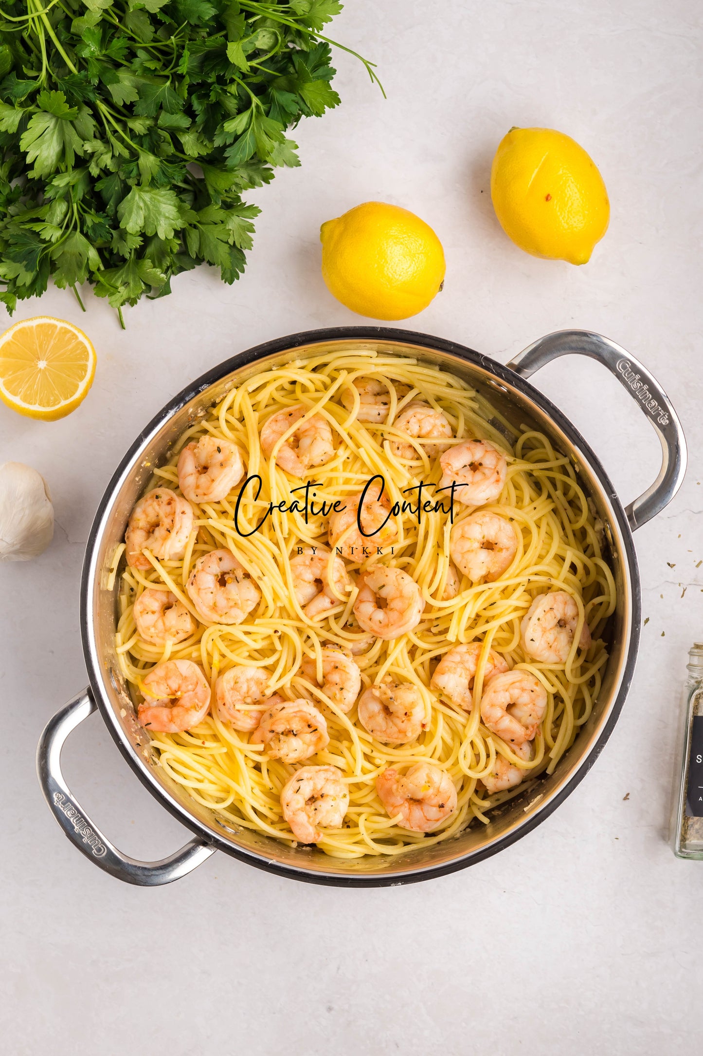 Garlic Butter Noodles With Shrimp - Set 1 of 2