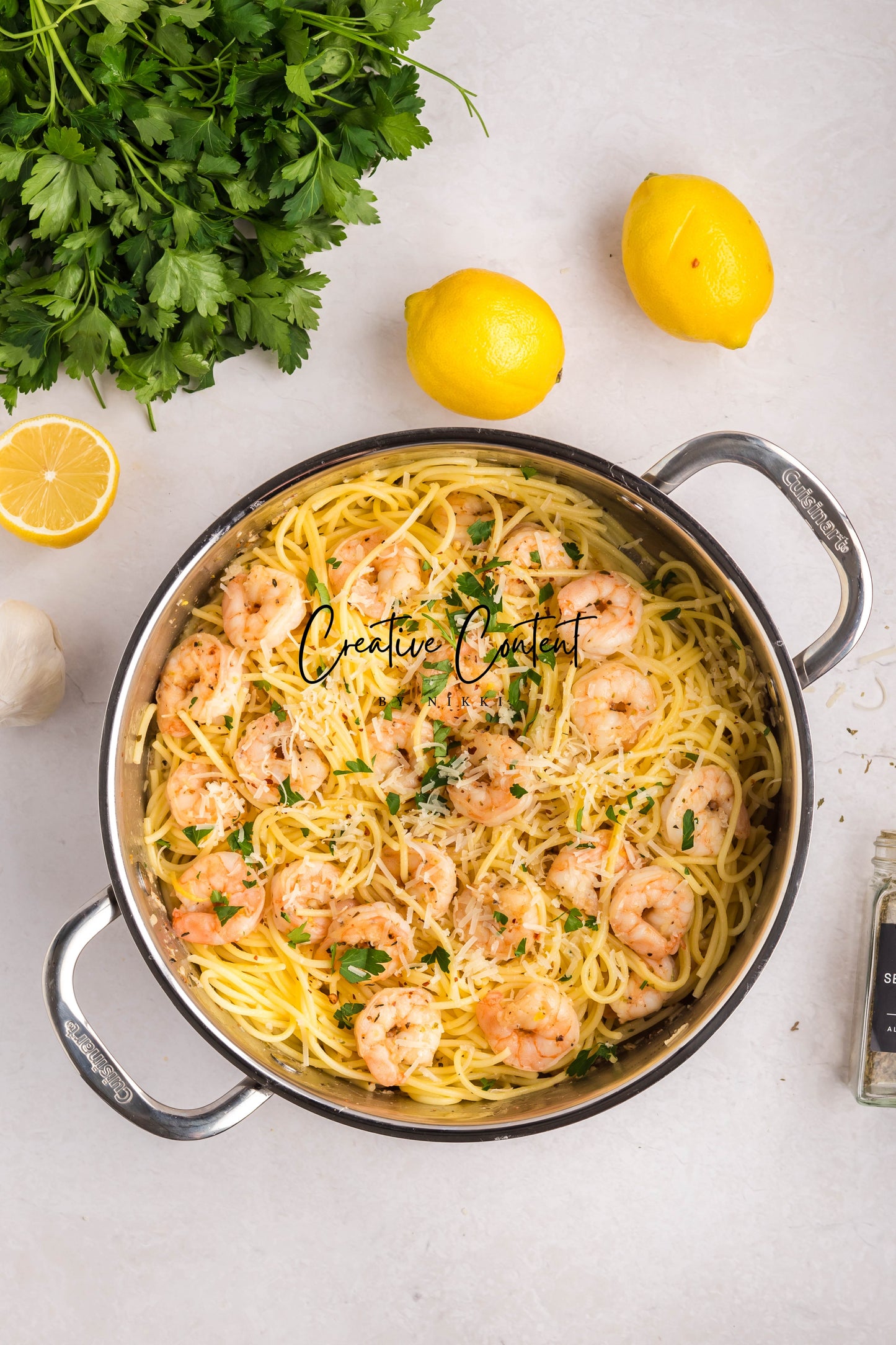 Garlic Butter Noodles With Shrimp - Set 1 of 2