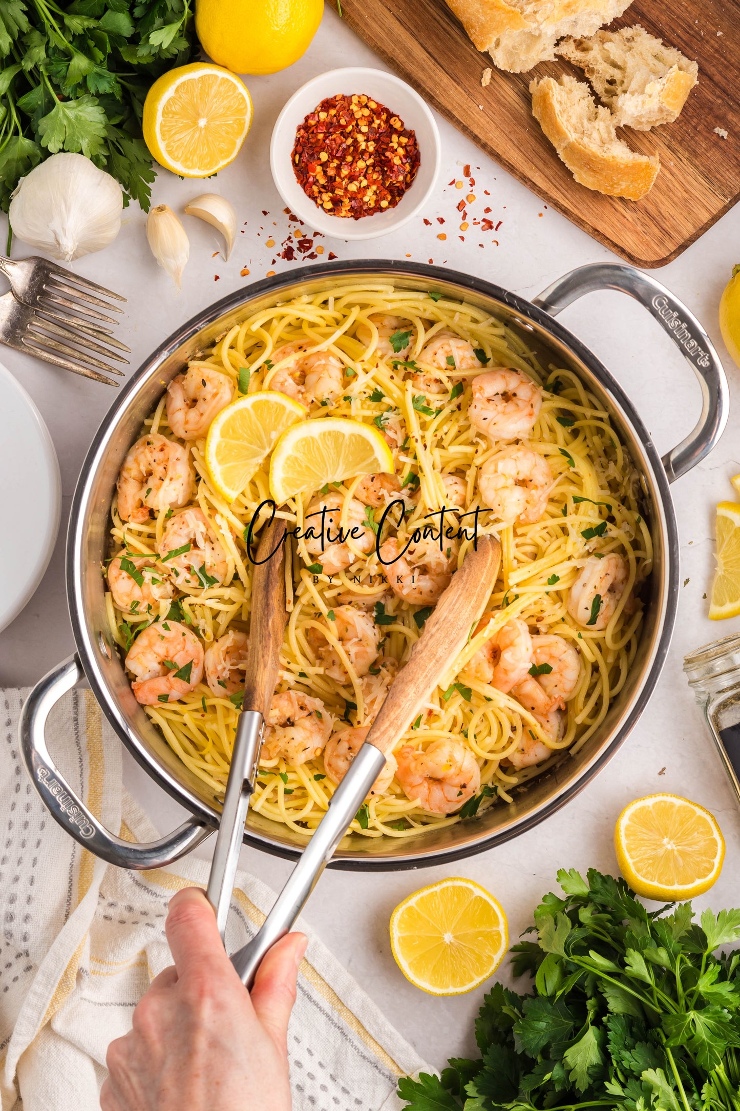 Garlic Butter Noodles With Shrimp - Set 1 of 2