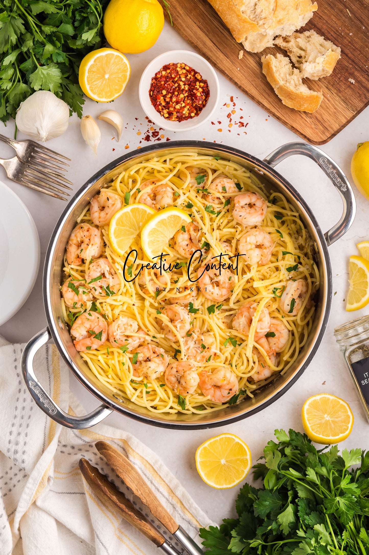 Garlic Butter Noodles With Shrimp - Set 1 of 2