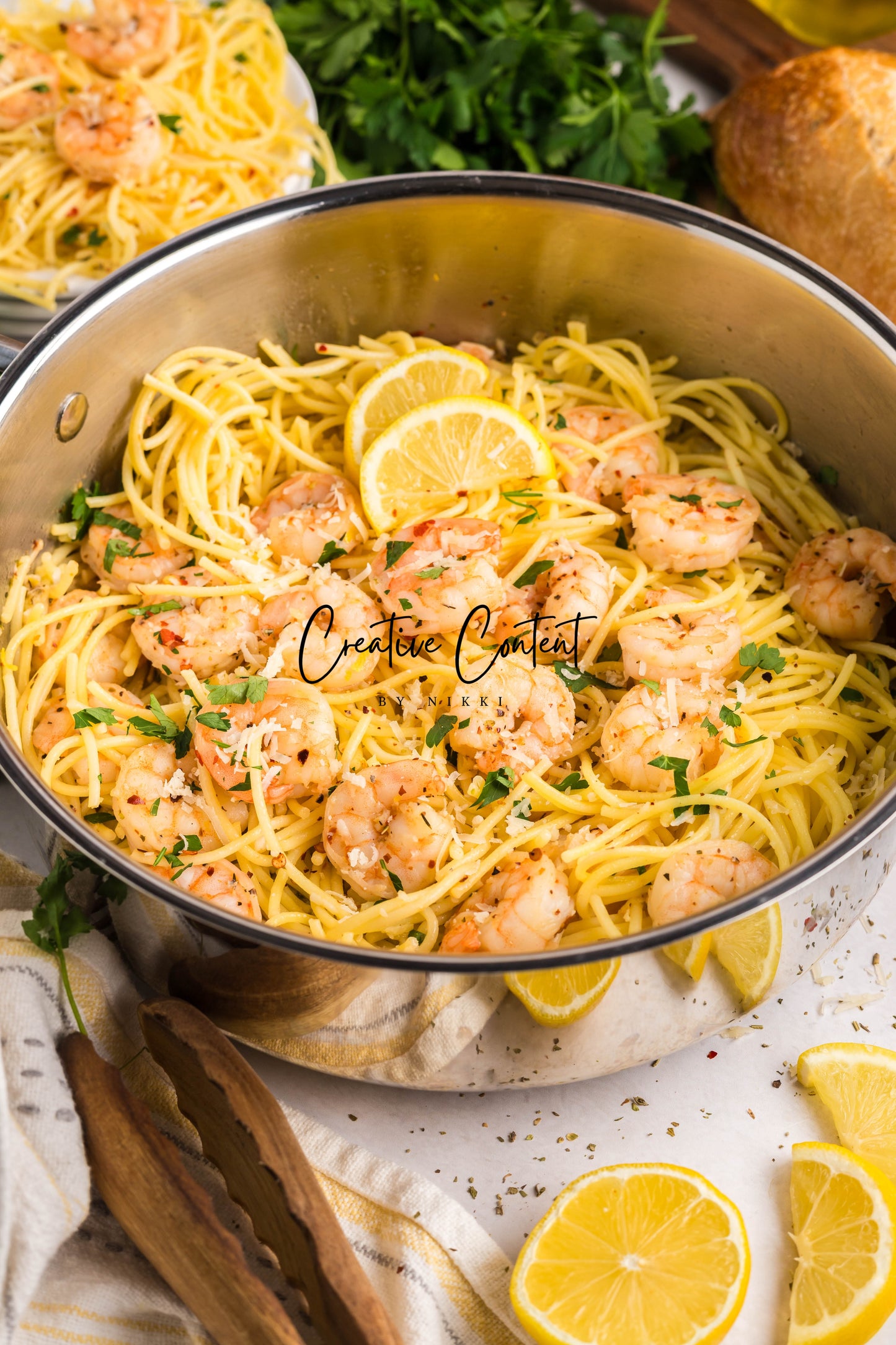 Garlic Butter Noodles With Shrimp - Set 1 of 2