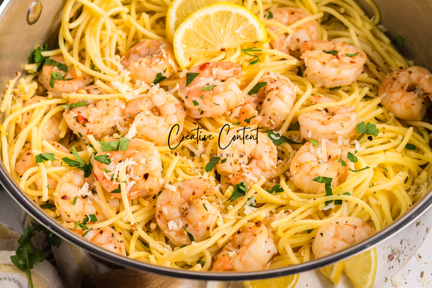 Garlic Butter Noodles With Shrimp - Set 1 of 2