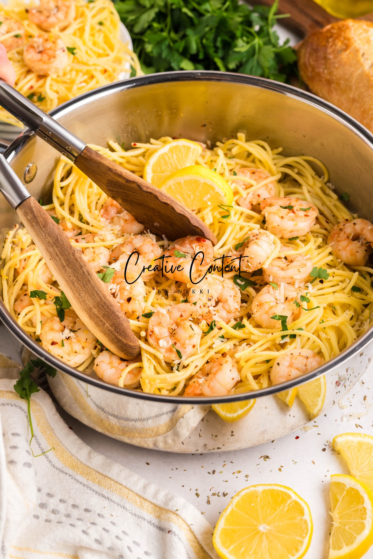 Garlic Butter Noodles With Shrimp - Set 1 of 2