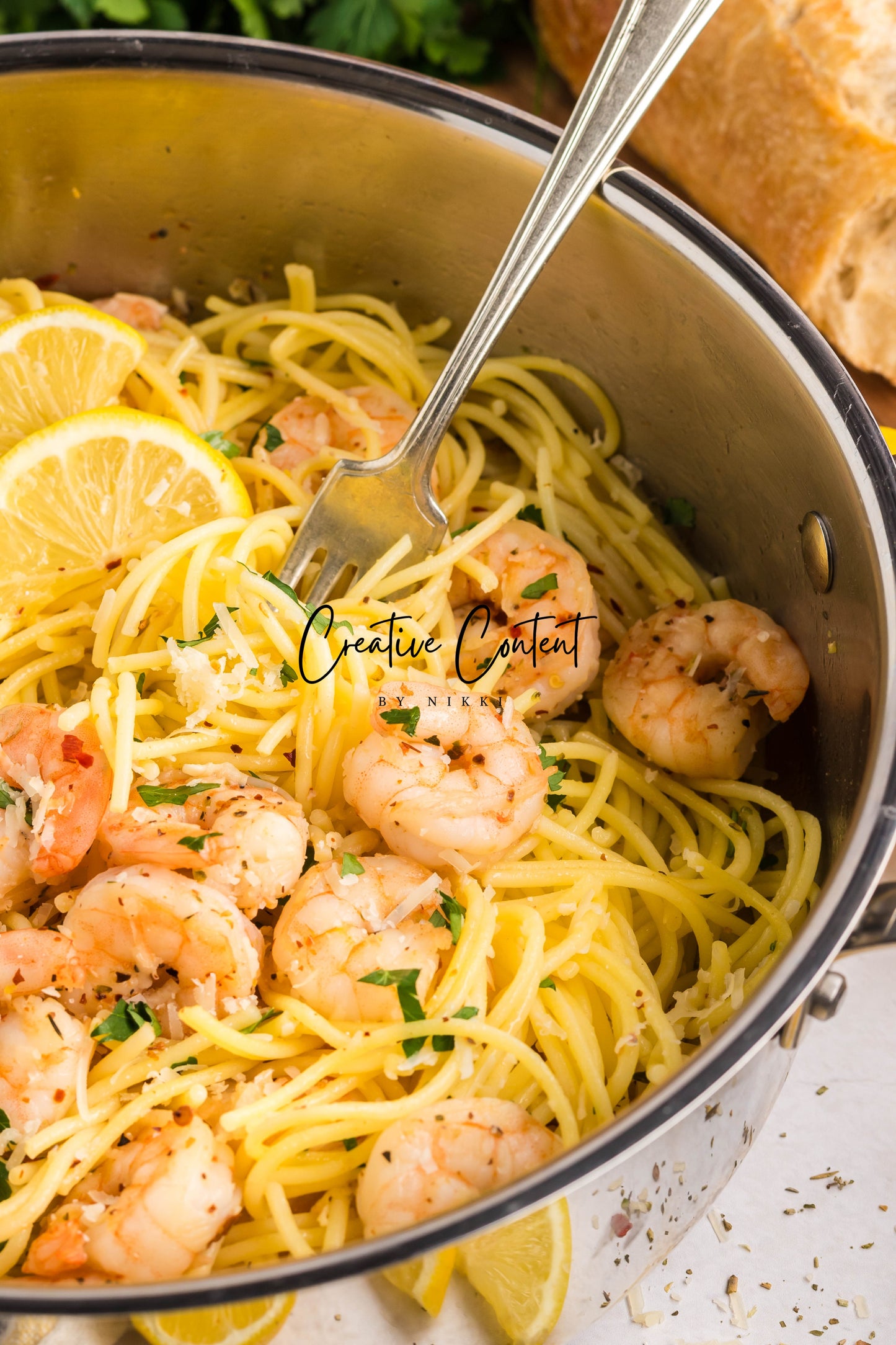 Garlic Butter Noodles With Shrimp - Set 1 of 2