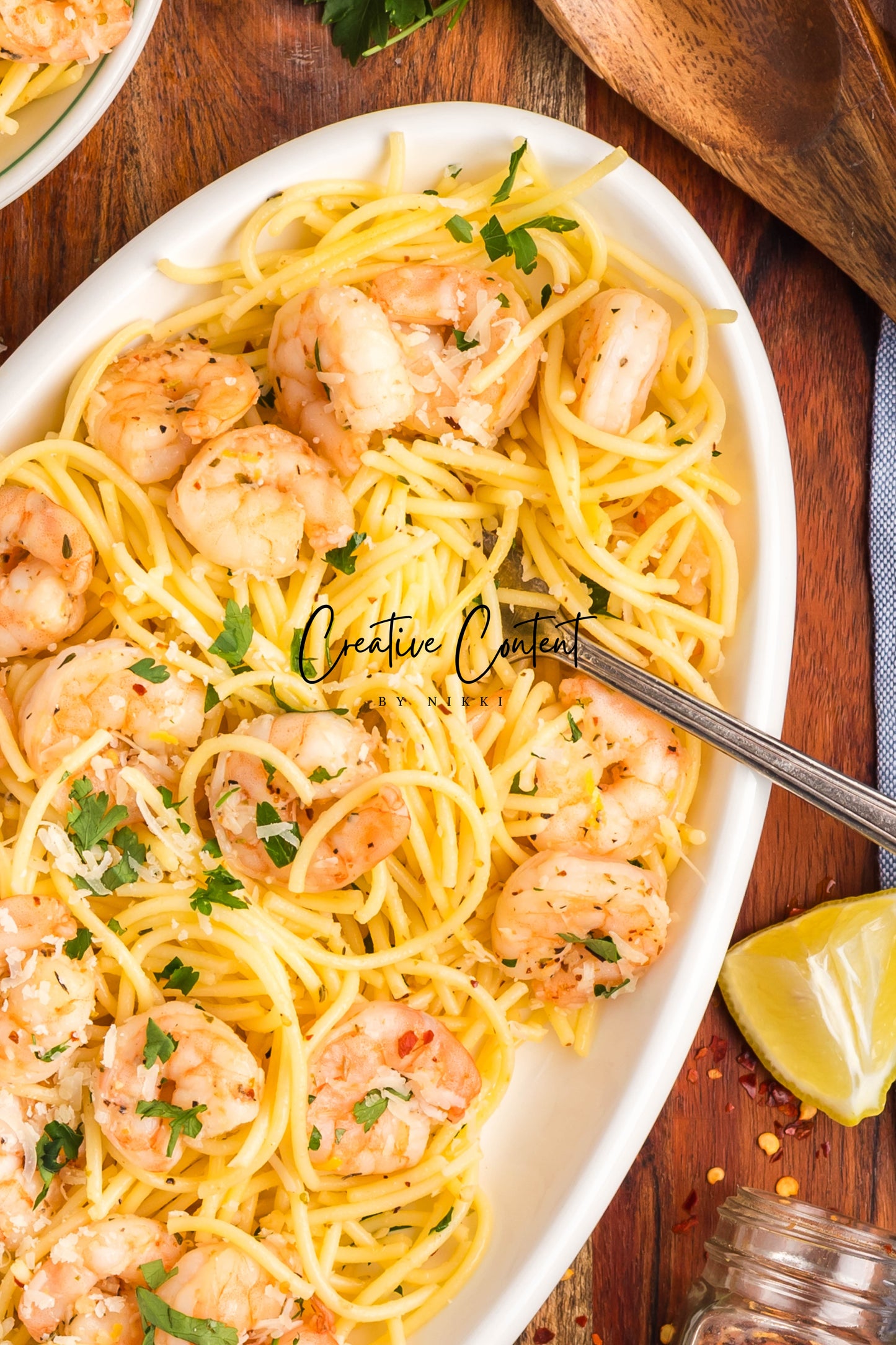 Garlic Butter Noodles With Shrimp - Set 2 of 2