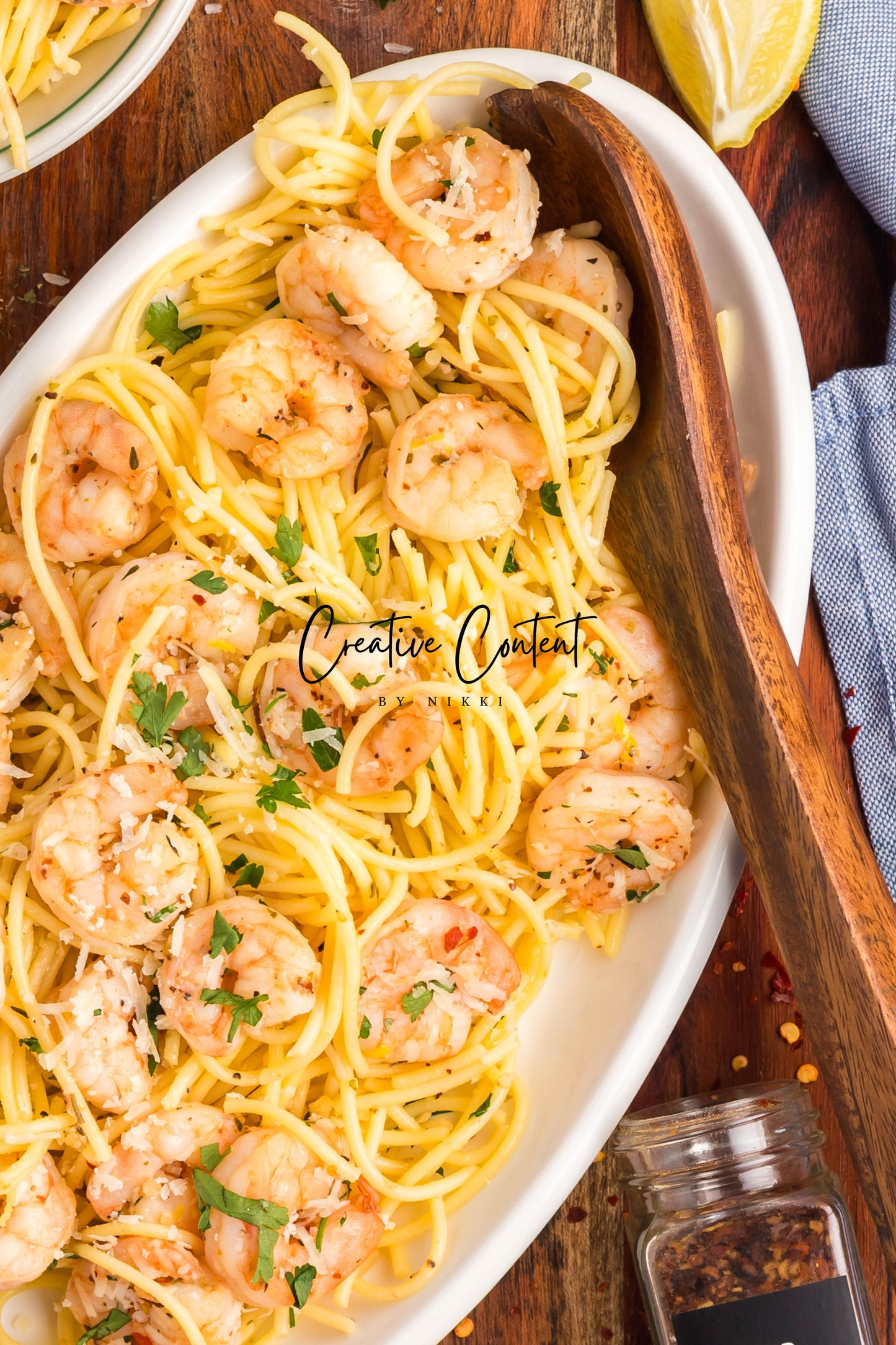 Garlic Butter Noodles With Shrimp - Set 2 of 2