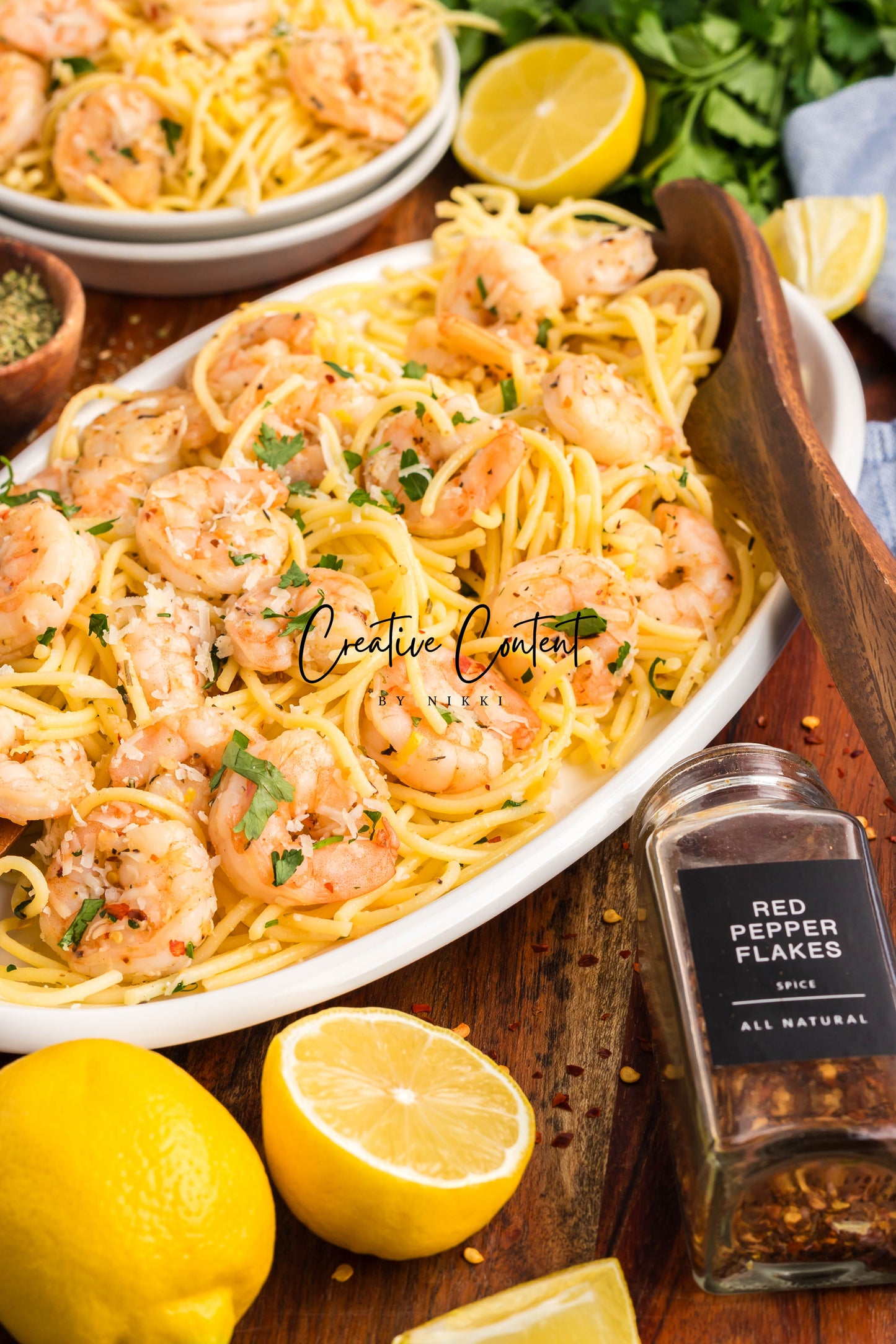 Garlic Butter Noodles With Shrimp - Set 2 of 2