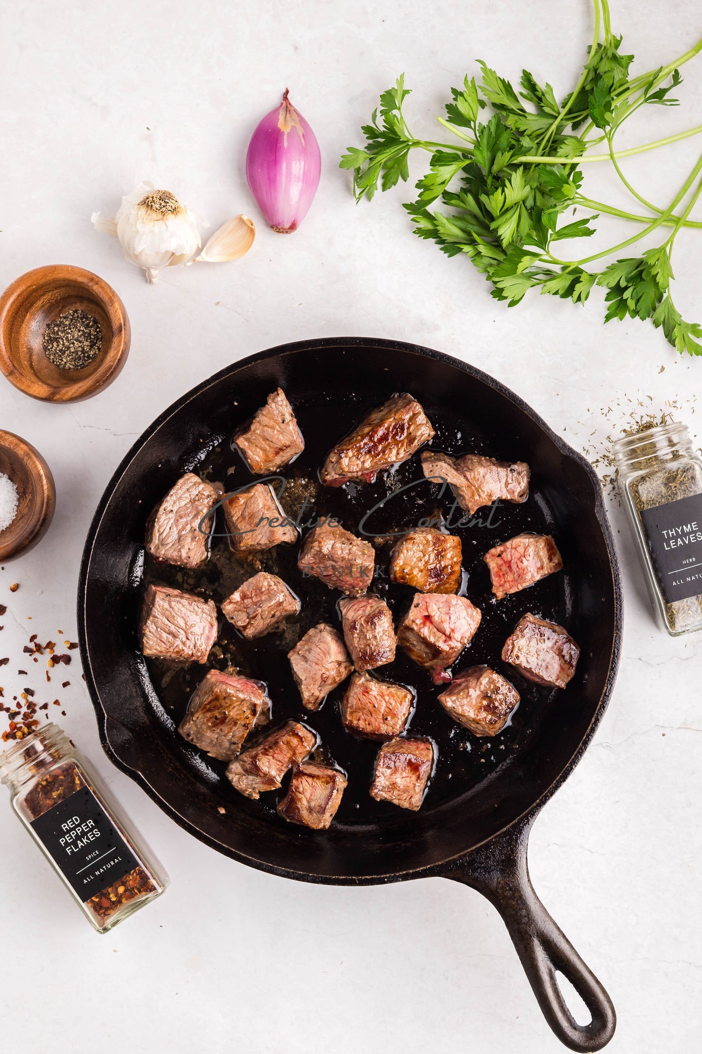 Cowboy Garlic Buttered Steak Bites + Roasted Garlic Mashed Potatoes -  Exclusive