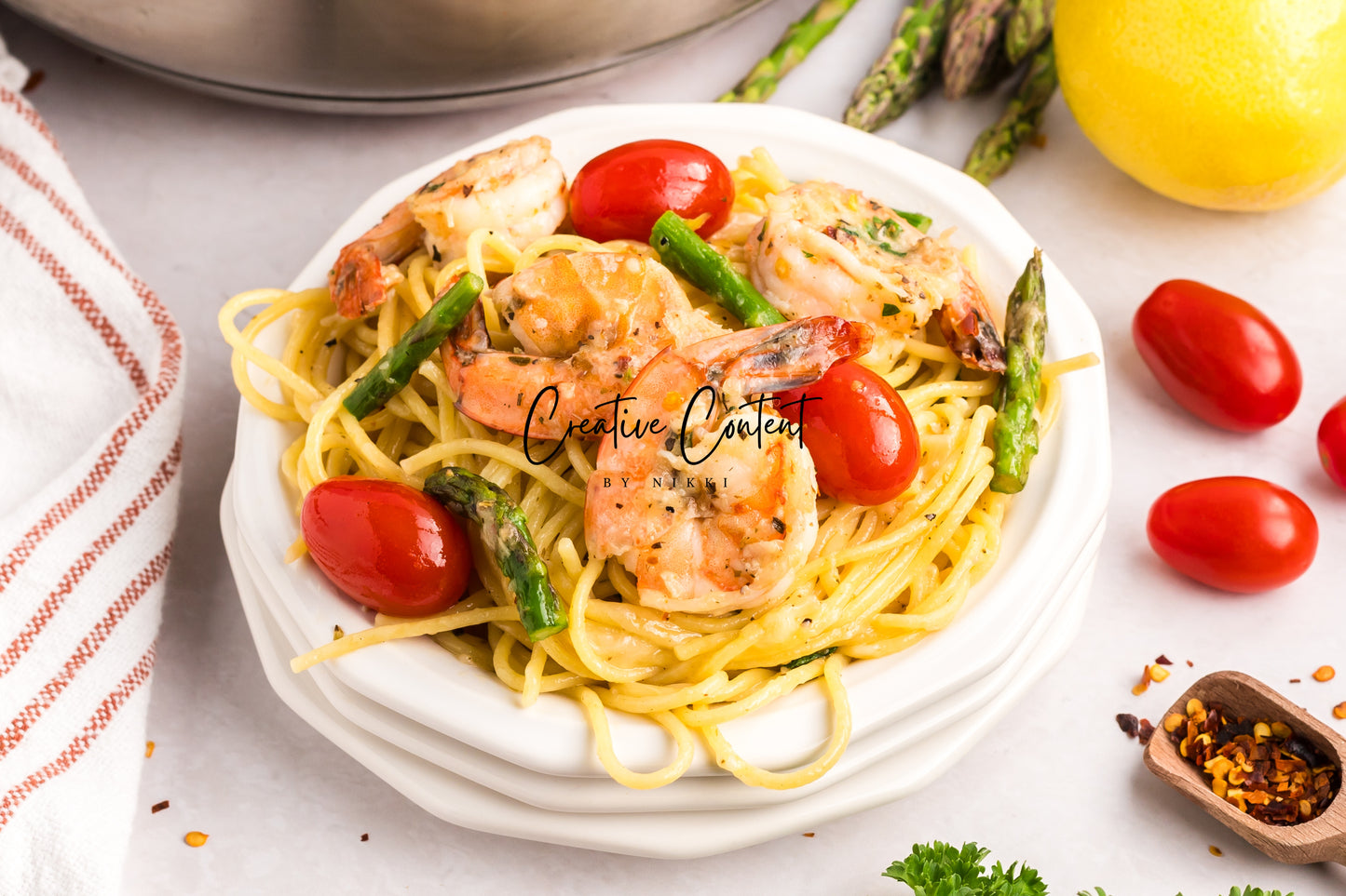 Garlic Shrimp Pasta - Set 1 of 2