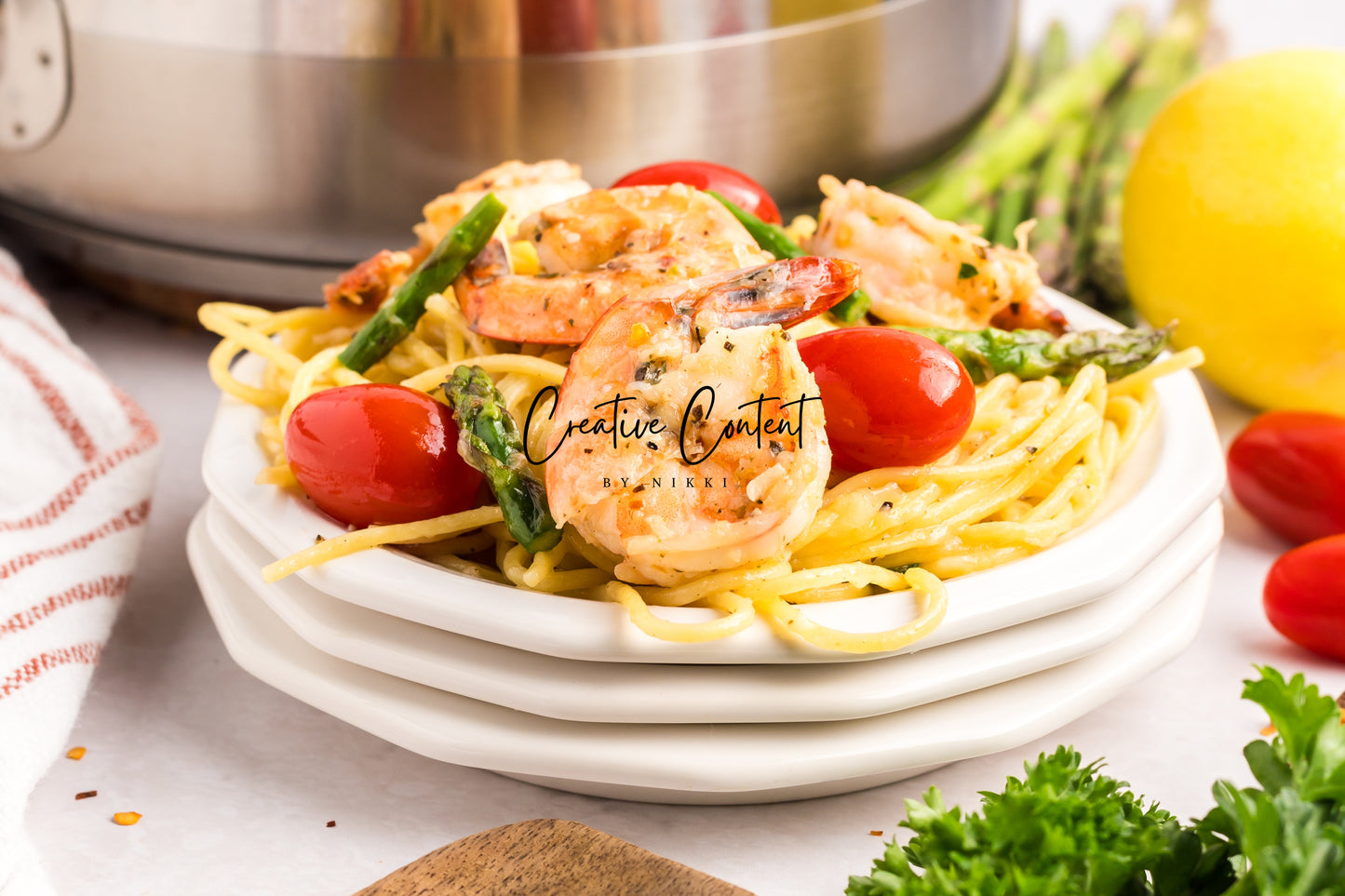 Garlic Shrimp Pasta - Set 1 of 2