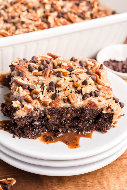 German Chocolate Poke Cake -  Exclusive