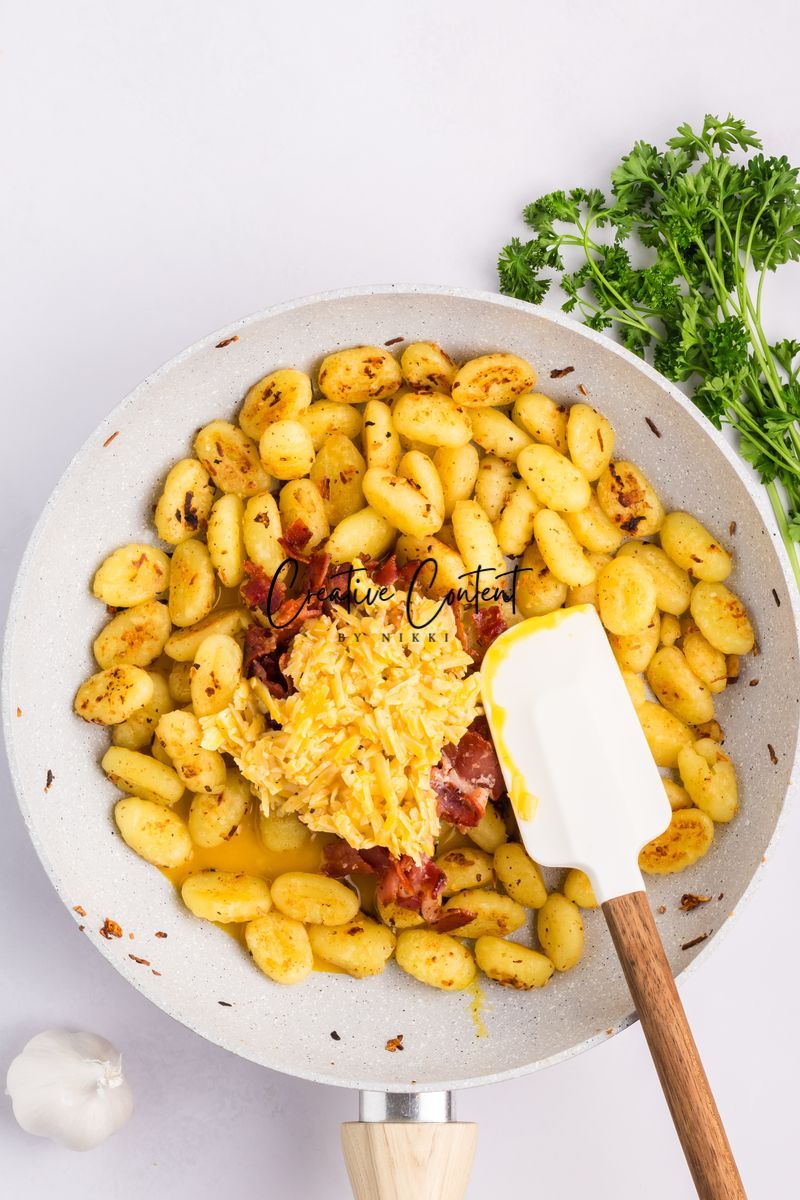 Gnocchi Carbonara With Bacon - Set 1 of 2