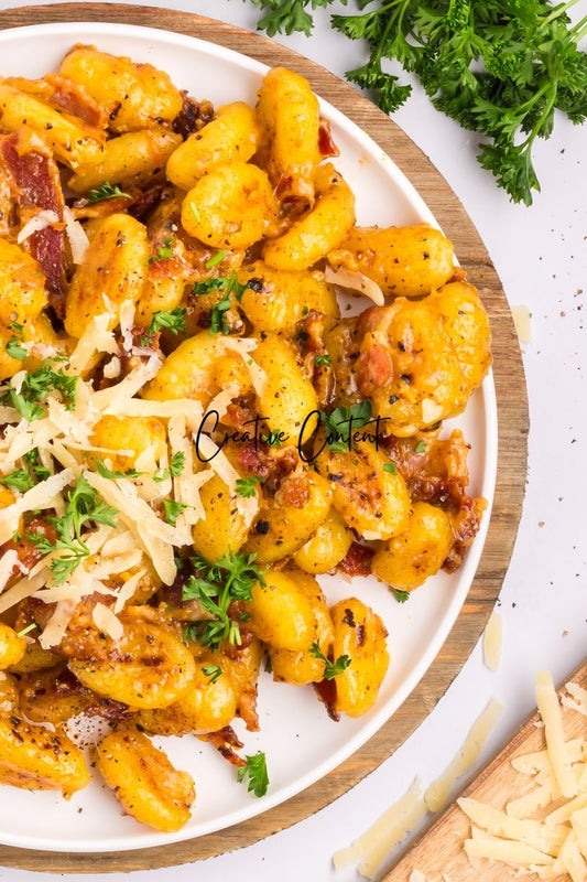 Gnocchi Carbonara With Bacon - Set 1 of 2