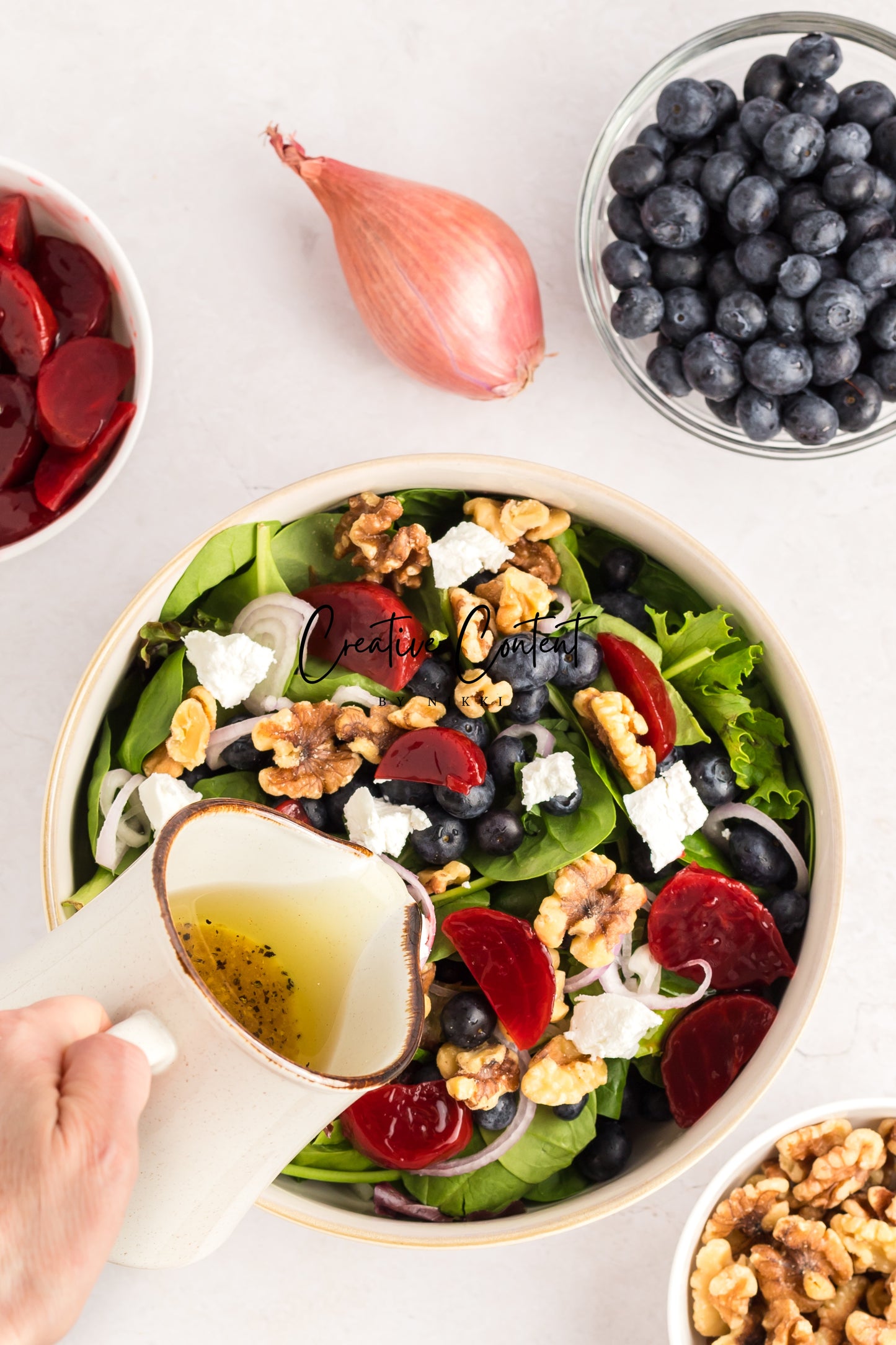 Goat Cheese Salad + Homemade Vinaigrette - Set 2 of 2