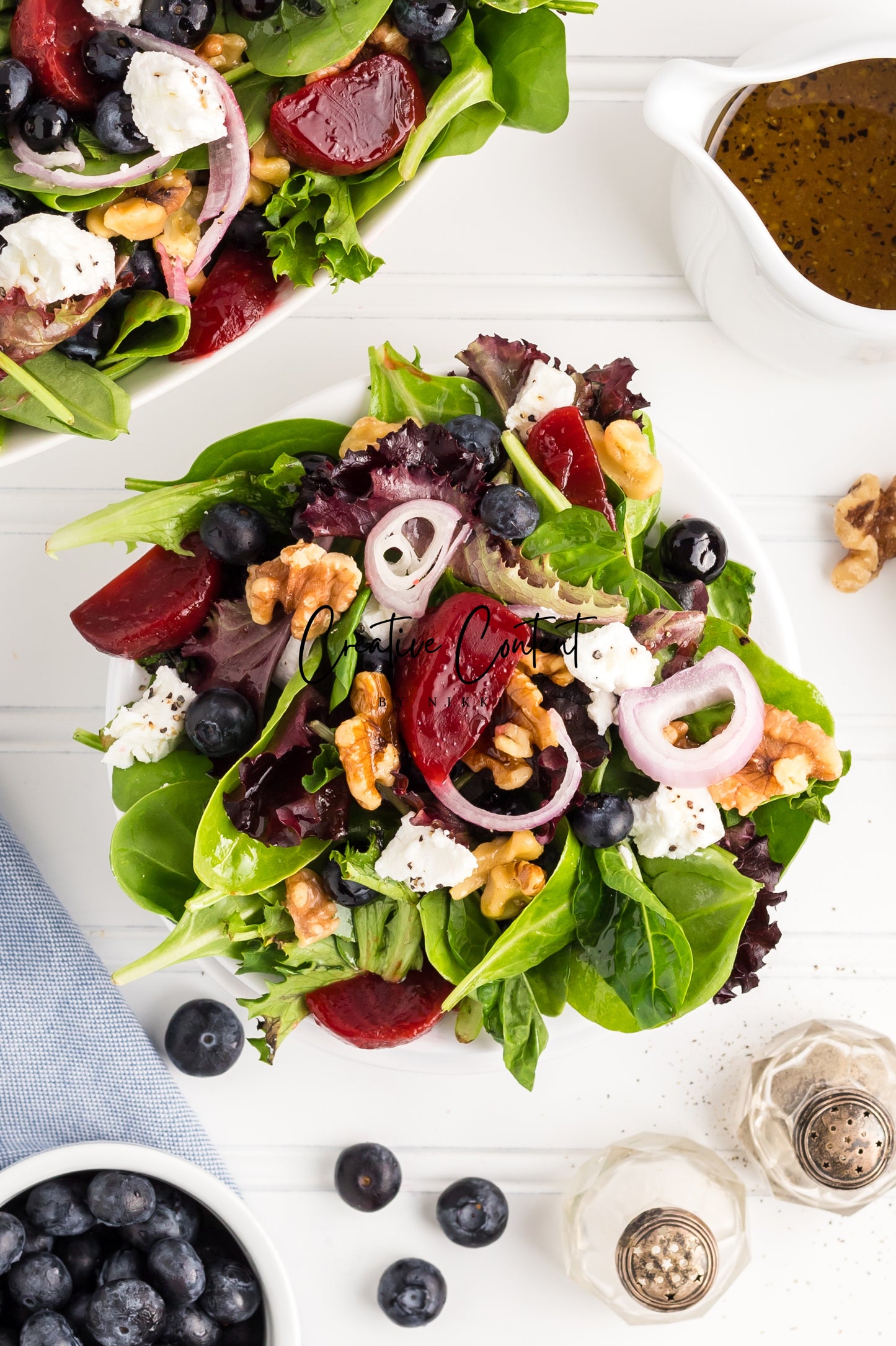 Goat Cheese Salad + Homemade Vinaigrette - Set 2 of 2