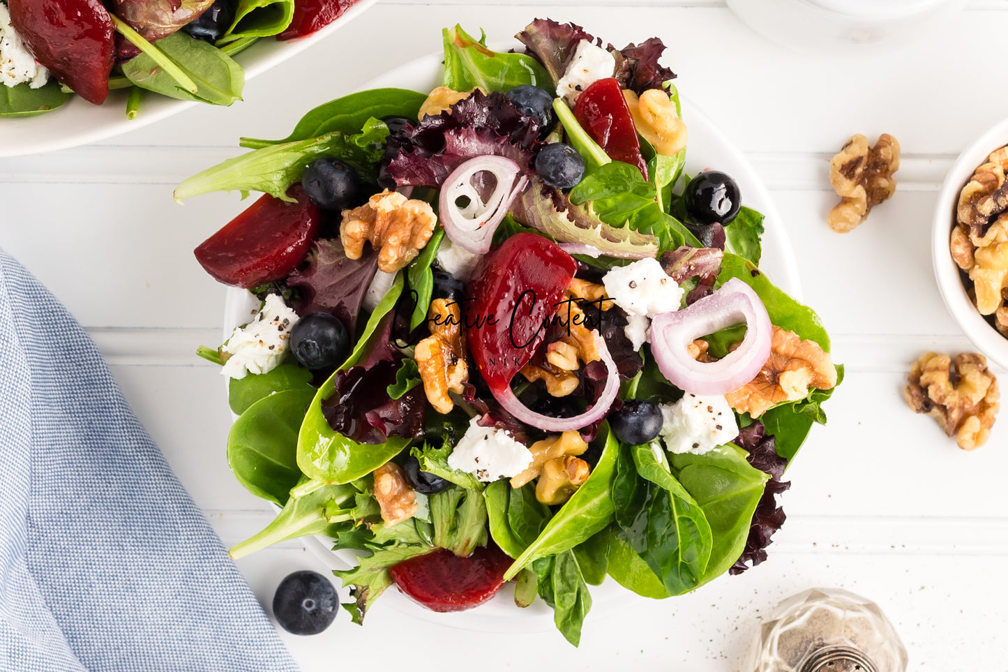 Goat Cheese Salad + Homemade Vinaigrette - Set 2 of 2