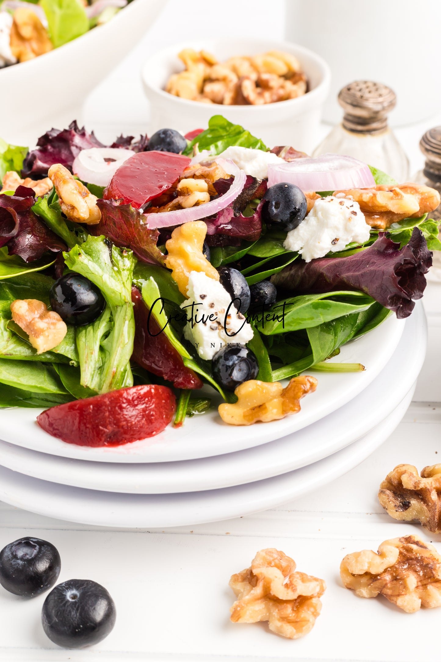 Goat Cheese Salad + Homemade Vinaigrette - Set 2 of 2