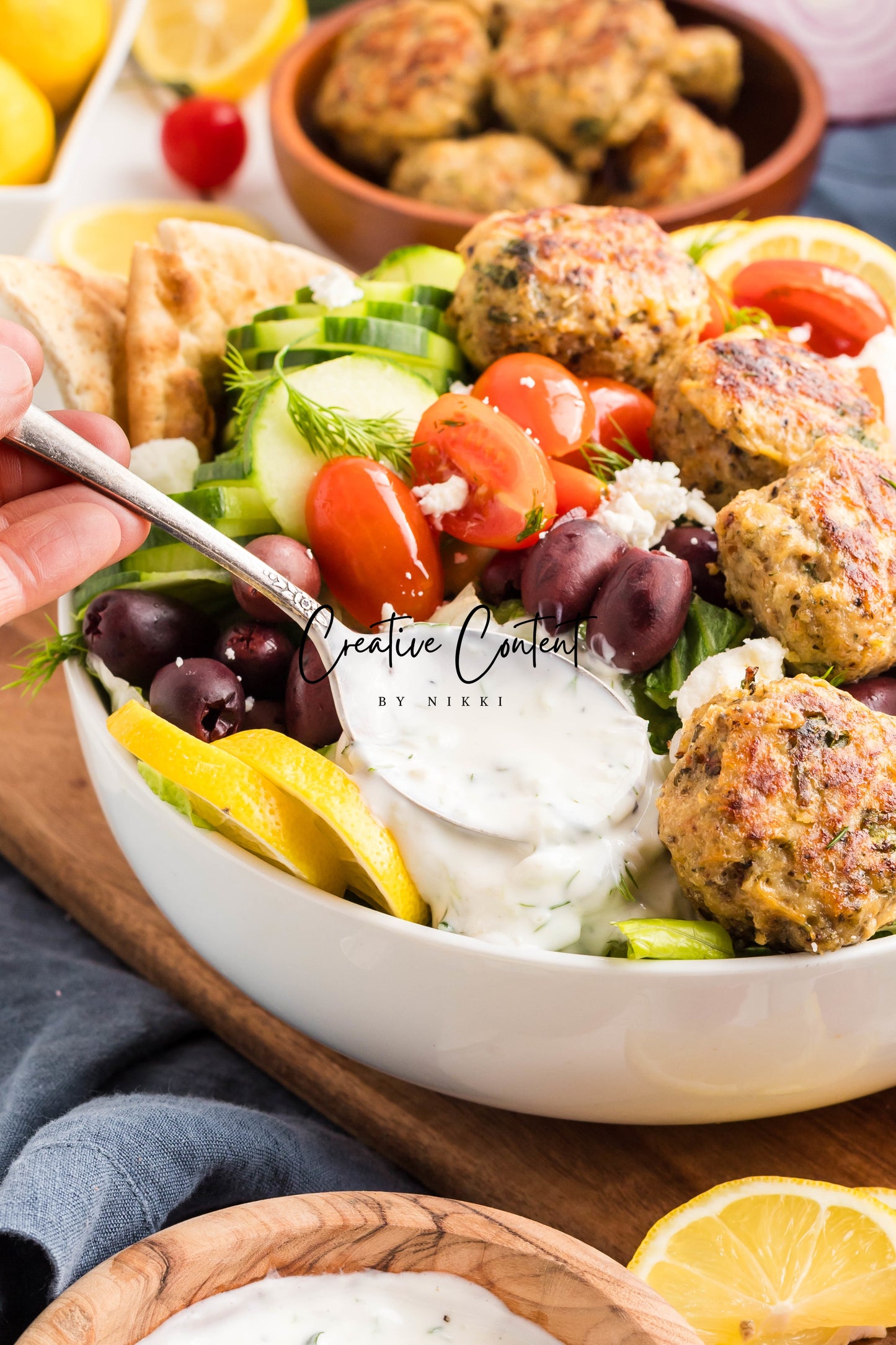 Greek Chicken Meatballs + Tzatziki Sauce - Exclusive