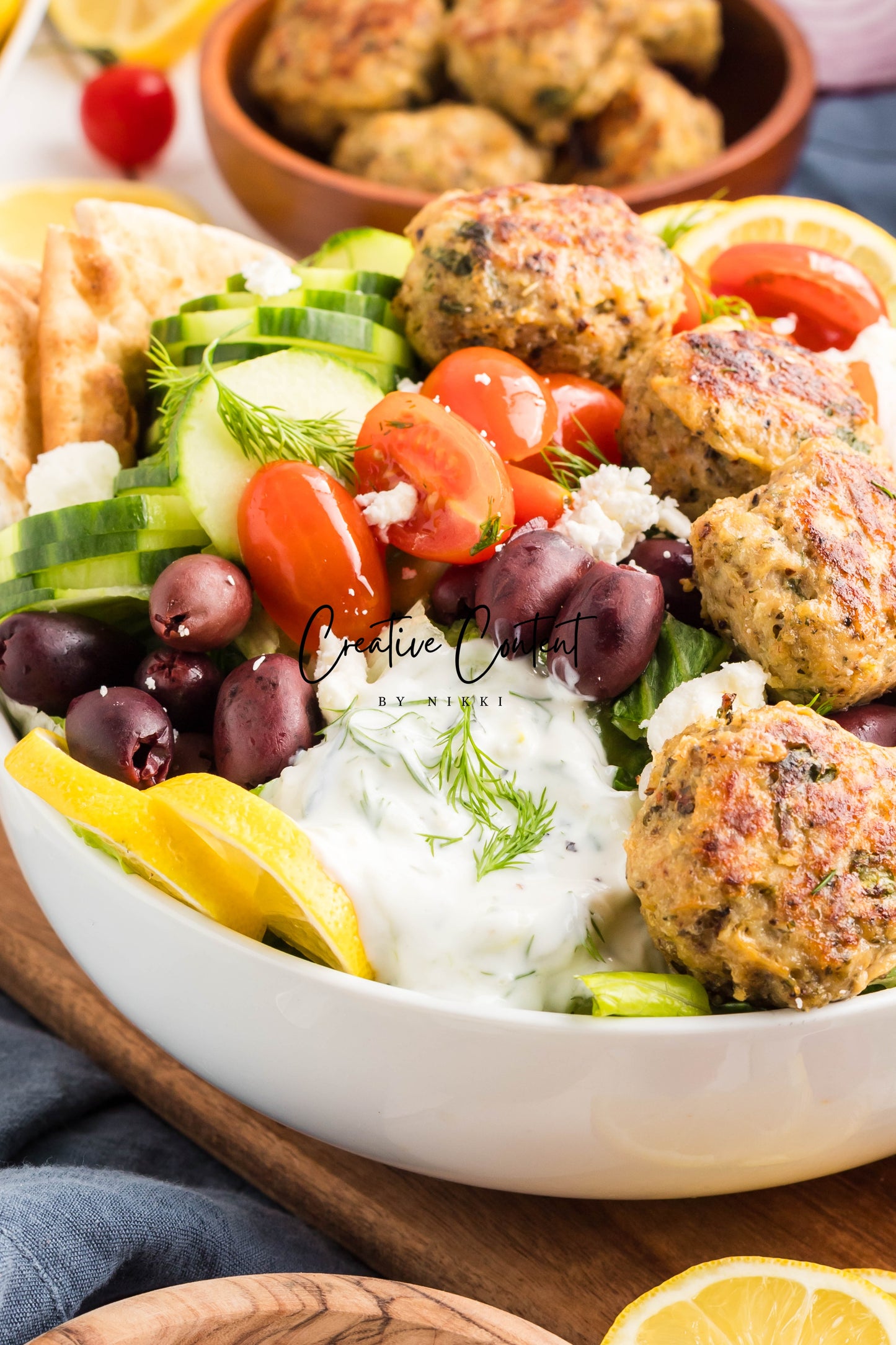 Greek Chicken Meatballs + Tzatziki Sauce - Exclusive