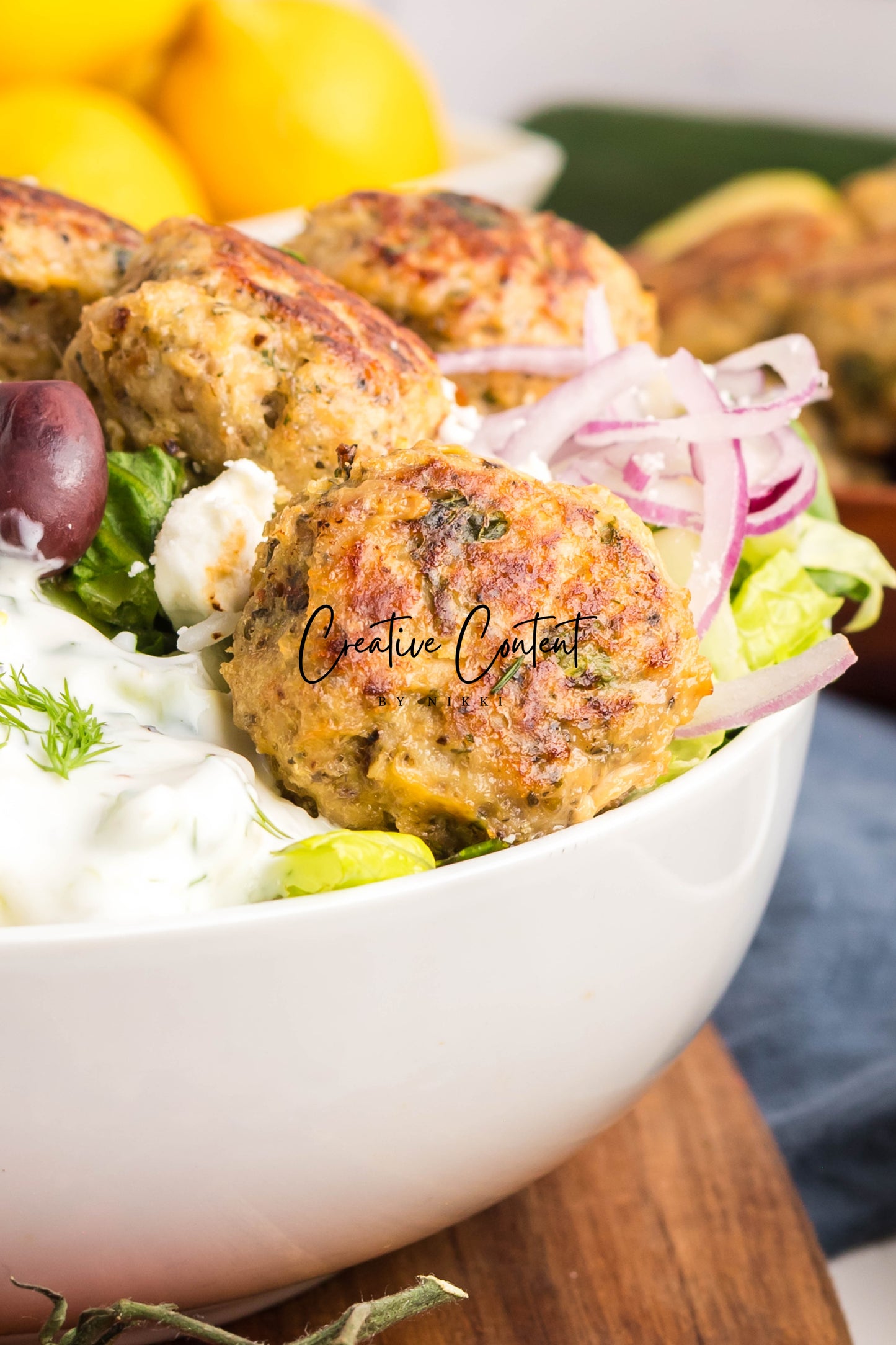 Greek Chicken Meatballs + Tzatziki Sauce - Exclusive