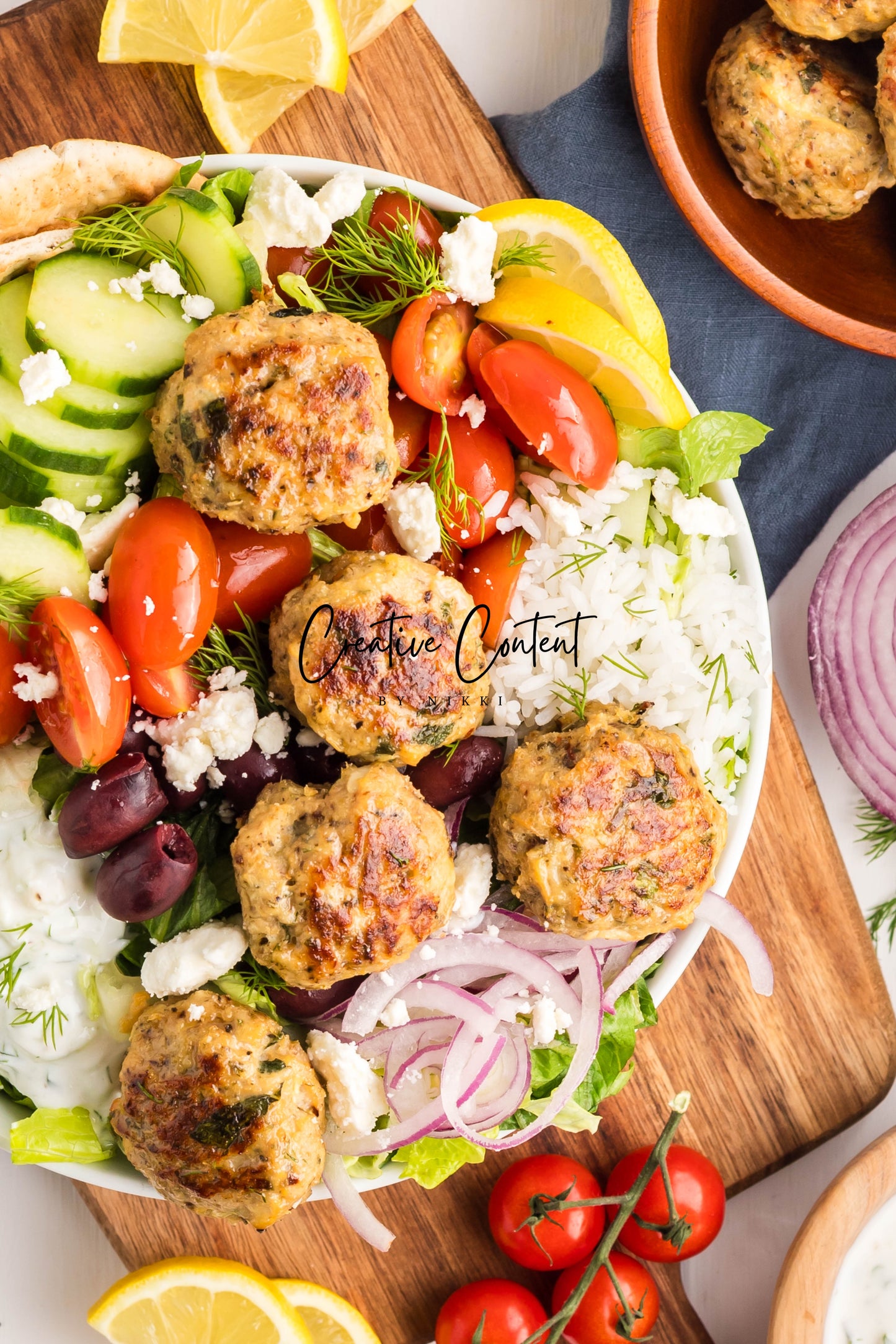 Greek Chicken Meatballs + Tzatziki Sauce - Exclusive