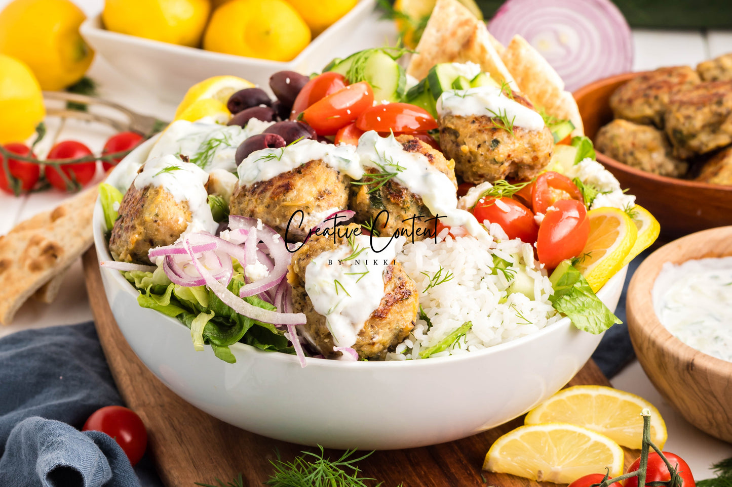 Greek Chicken Meatballs + Tzatziki Sauce - Exclusive