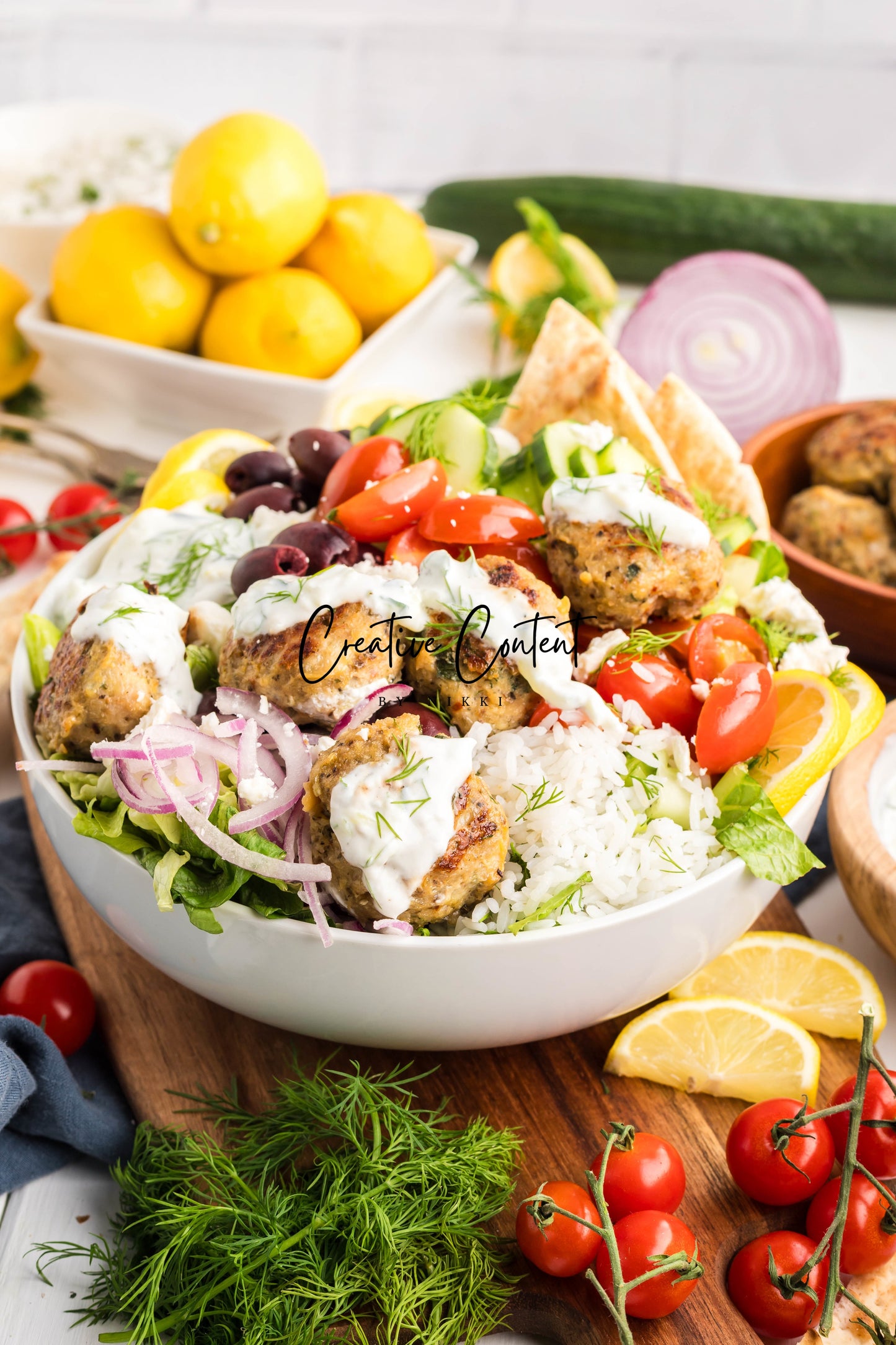 Greek Chicken Meatballs + Tzatziki Sauce - Exclusive