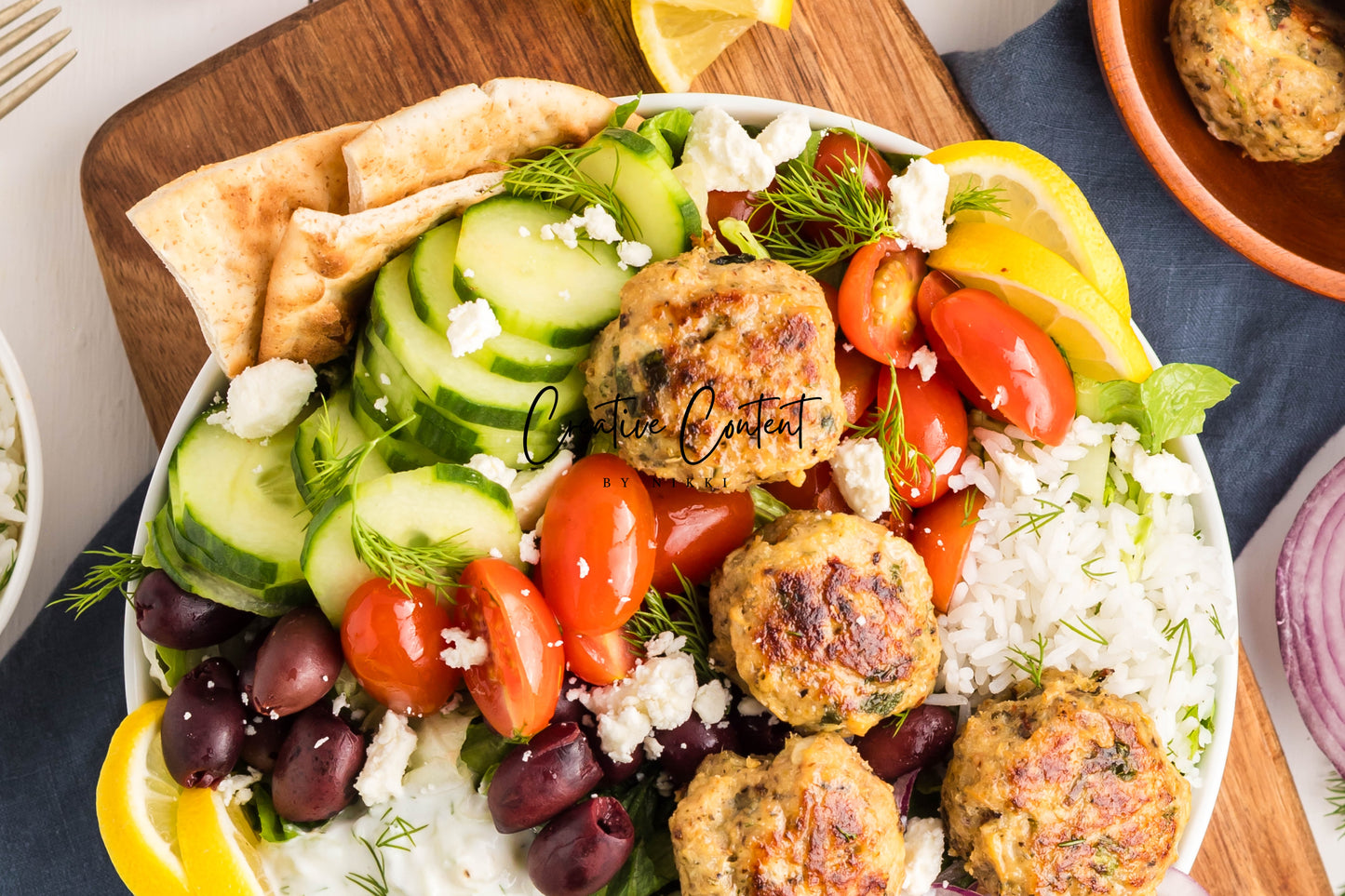 Greek Chicken Meatballs + Tzatziki Sauce - Exclusive