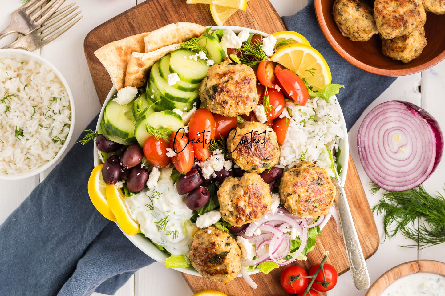 Greek Chicken Meatballs + Tzatziki Sauce - Exclusive