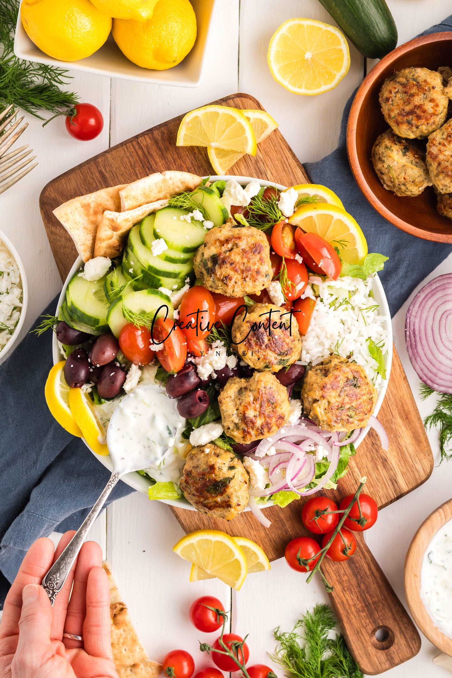Greek Chicken Meatballs + Tzatziki Sauce - Exclusive