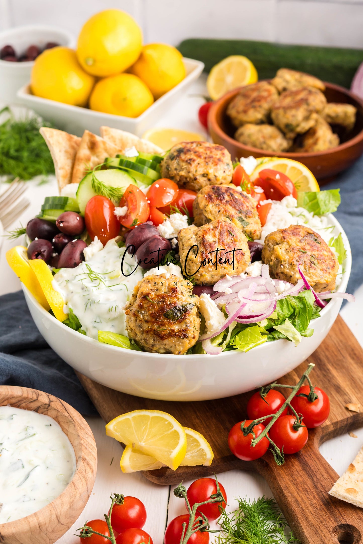 Greek Chicken Meatballs + Tzatziki Sauce - Exclusive