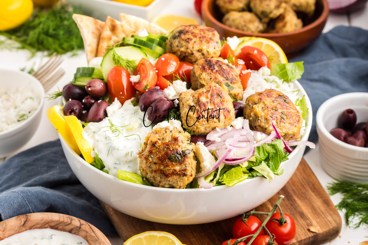 Greek Chicken Meatballs + Tzatziki Sauce - Exclusive