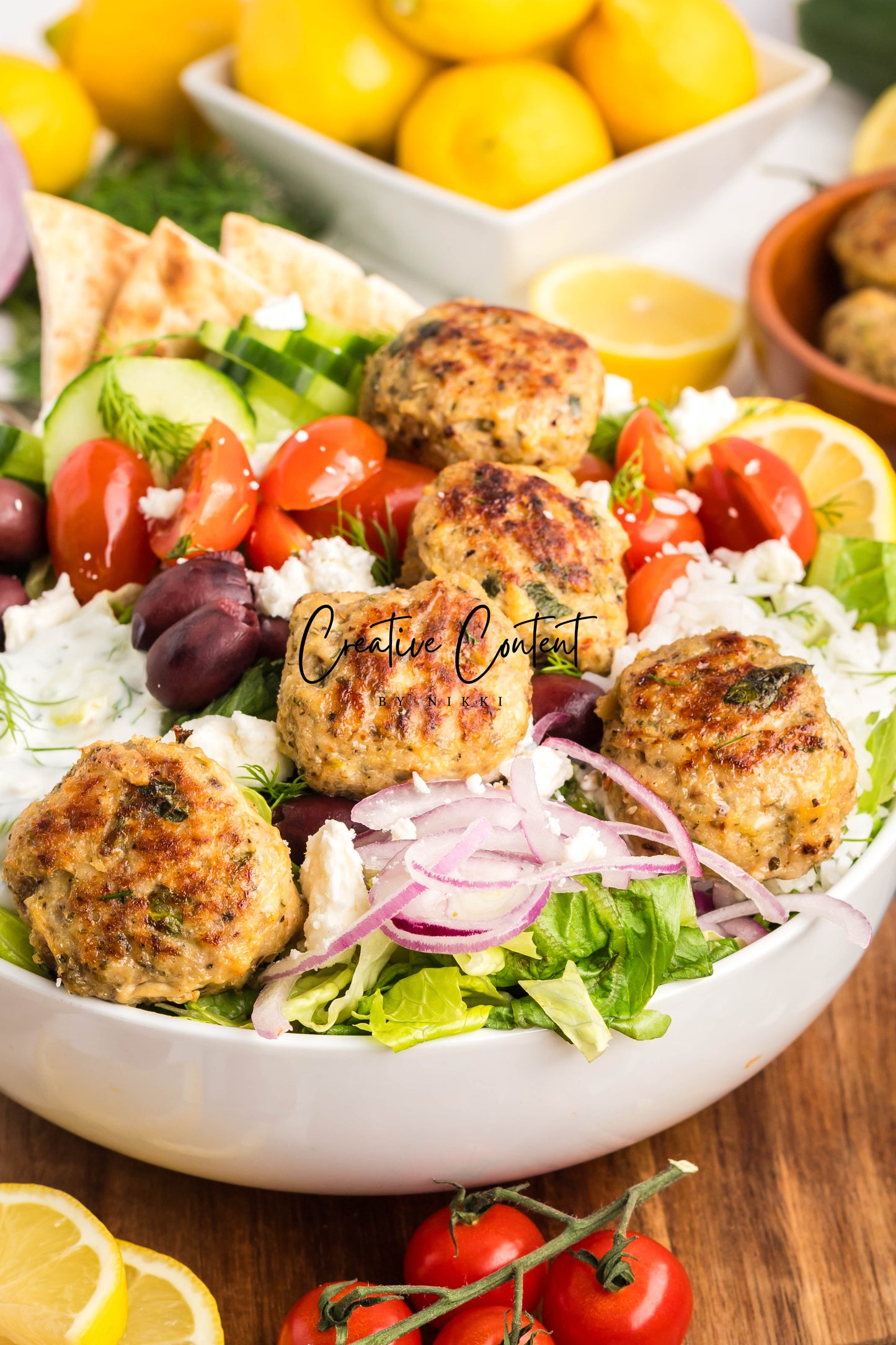 Greek Chicken Meatballs + Tzatziki Sauce - Exclusive