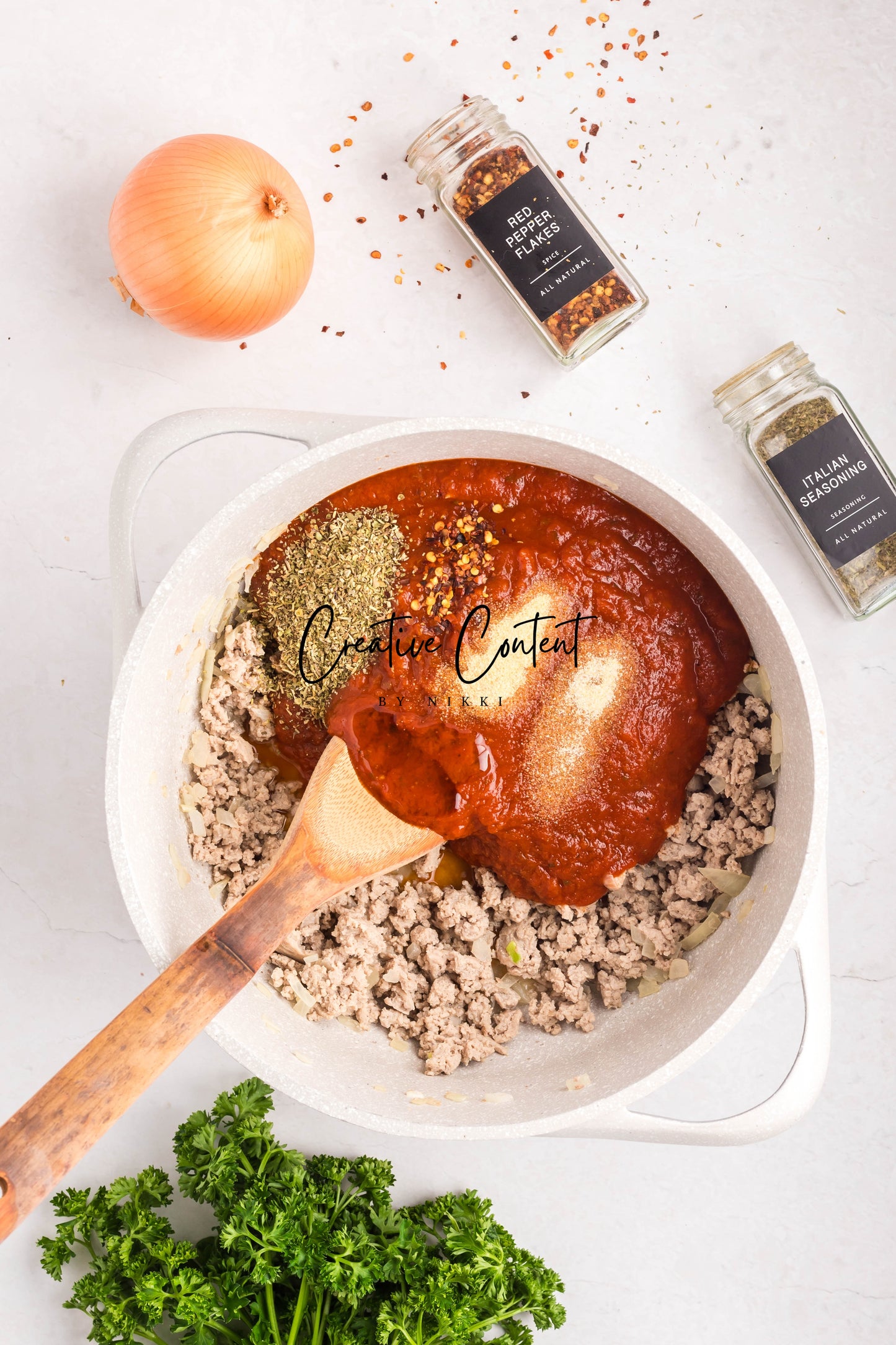Ground Turkey With Spaghetti - Set 2 of 2