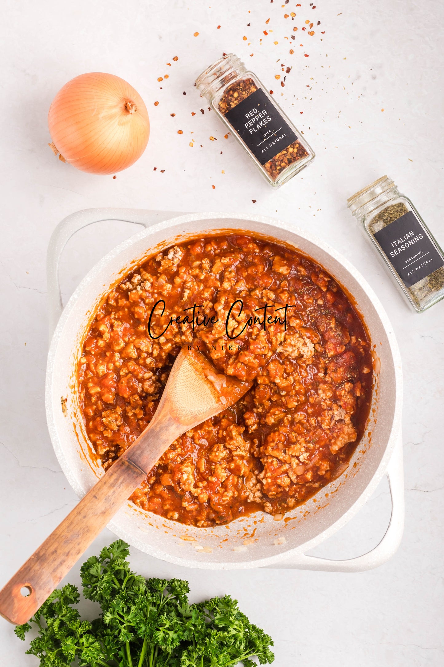 Ground Turkey With Spaghetti - Set 2 of 2