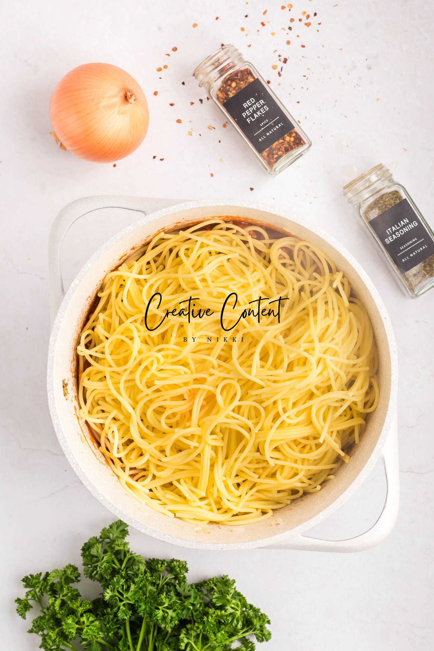Ground Turkey With Spaghetti - Set 2 of 2