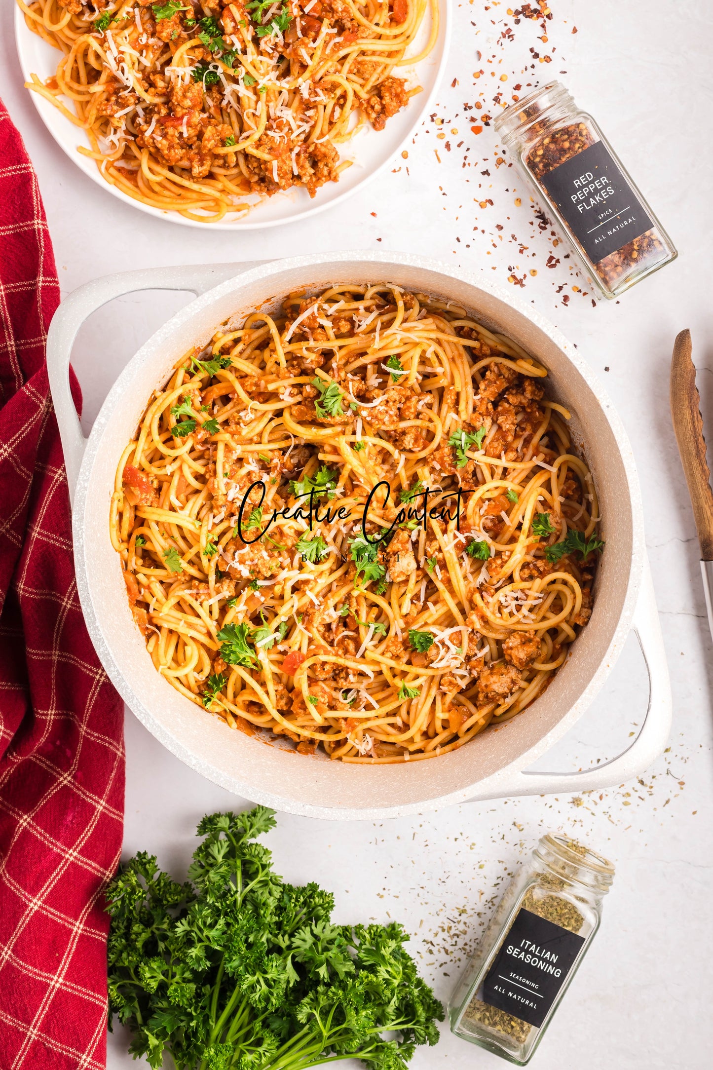 Ground Turkey With Spaghetti - Set 1 of 2